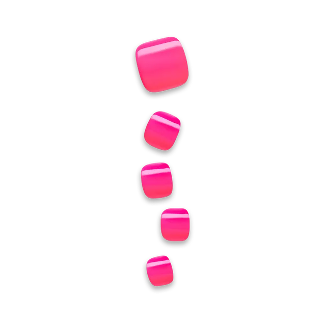 impress-color-press-on-toenails-bloomi-solid-pink-short-squoval-pedicure-set image 1