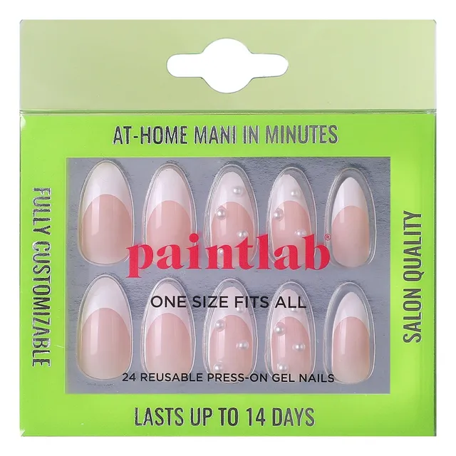 paintlab-mother-of-pearl-almond-press-on-nails-iridescent-bridal-french-tips-10 image 1
