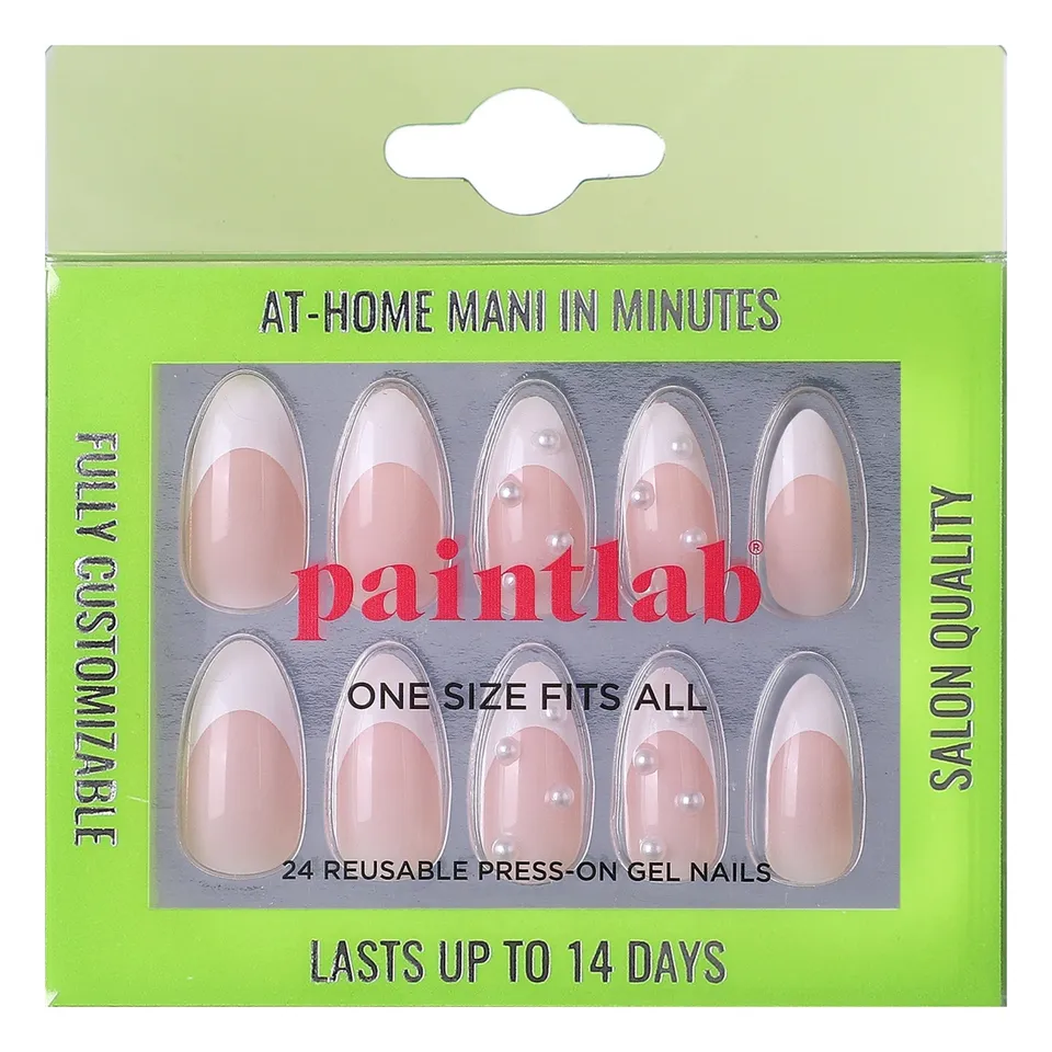 paintlab-mother-of-pearl-almond-press-on-nails-iridescent-bridal-french-tips-10 image 1