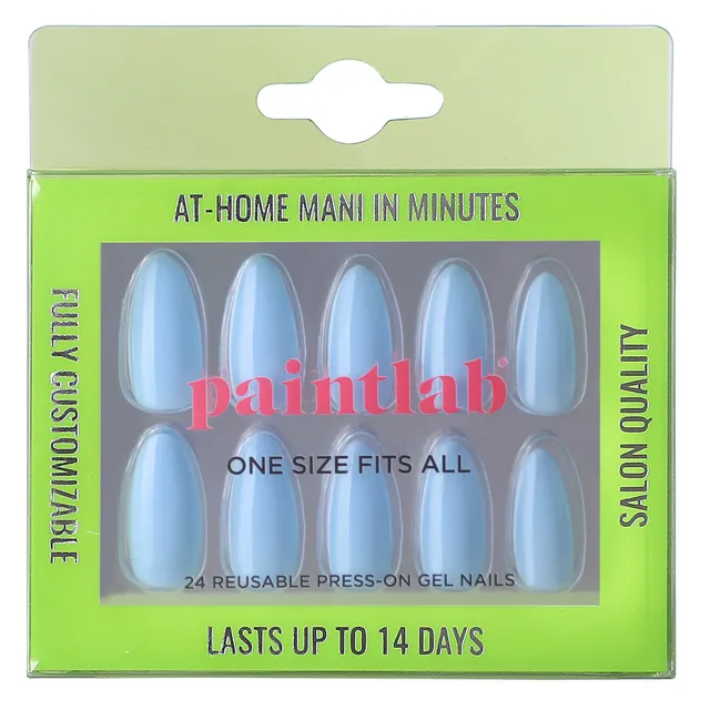 paintlab-periwinkle-blue-almond-press-on-nails-dreamy-solid-shade-10 image 1