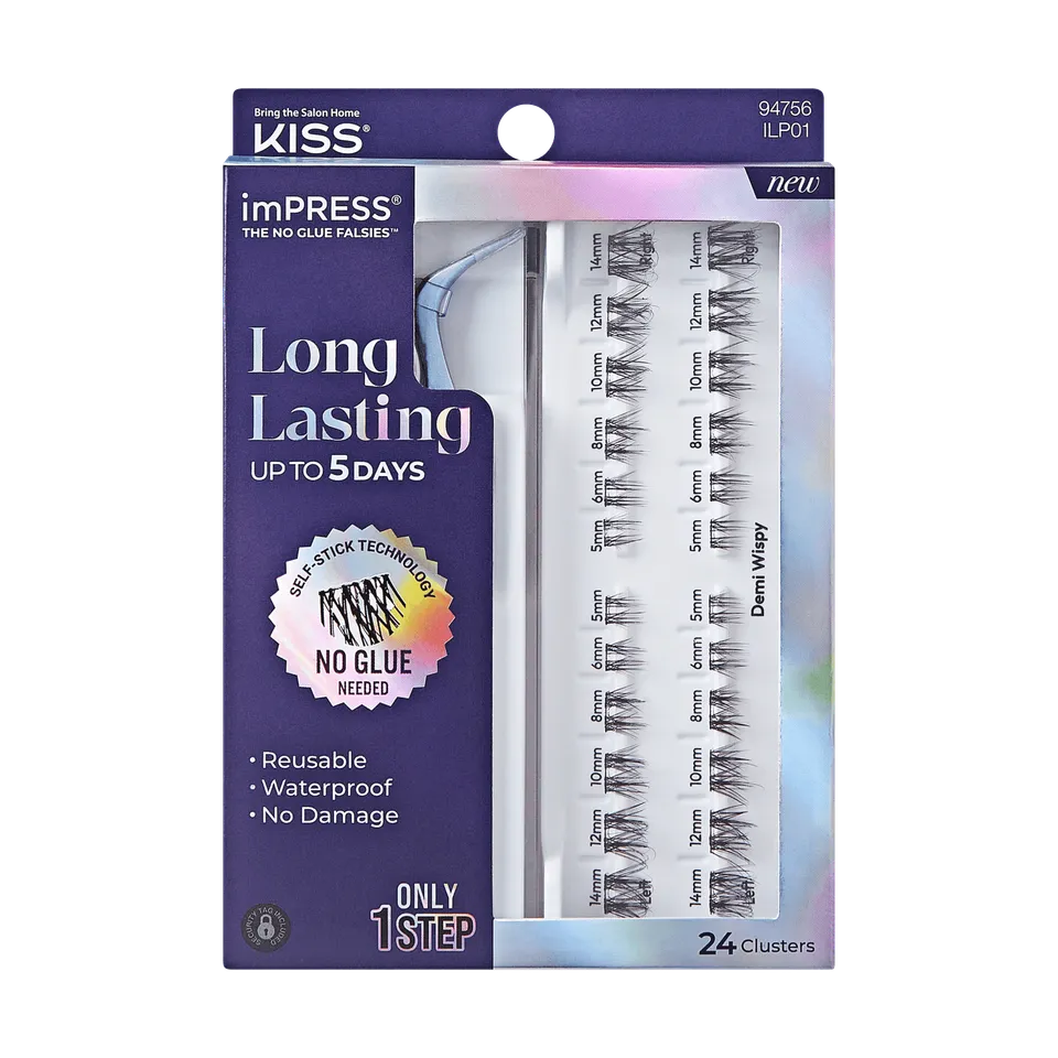 impress-falsies-long-lasting-pre-glued-false-eyelashes-starter-kit-demi-wispy-24 image 1