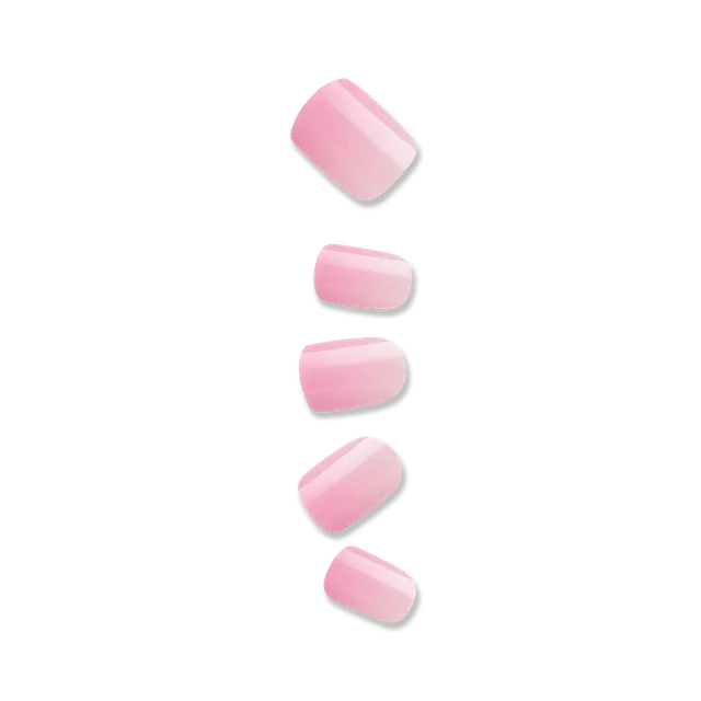 impress-color-no-glue-fake-press-on-nails-fairy-breath-solid-pink-short-squoval- image 1