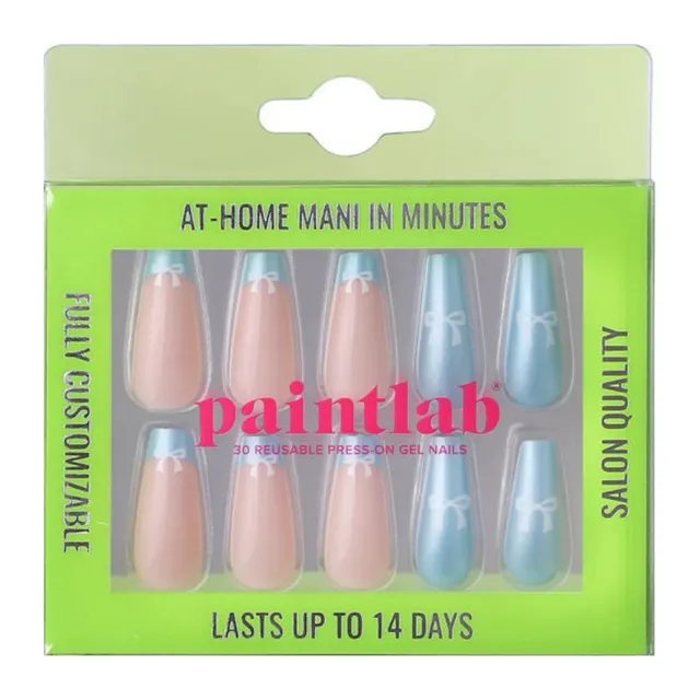 paintlab-blue-coquette-coffin-sleek-press-on-nails image 1