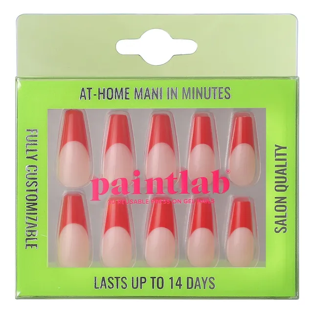 paintlab-red-hot-coffin-sleek-press-on-nails image 1