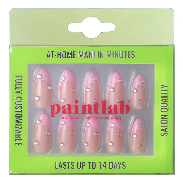 paintlab-pink-velvet-almond-press-on-nails-luxurious-matte-velvet-finish-with-3d image 1