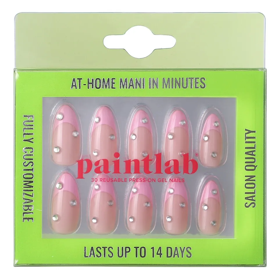 paintlab-pink-velvet-almond-press-on-nails-luxurious-matte-velvet-finish-with-3d image 1