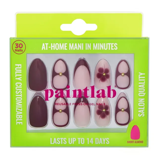 paintlab-maui-wowie-short-almond-press-on-nails-tropical-vibrant-festival-design image 1