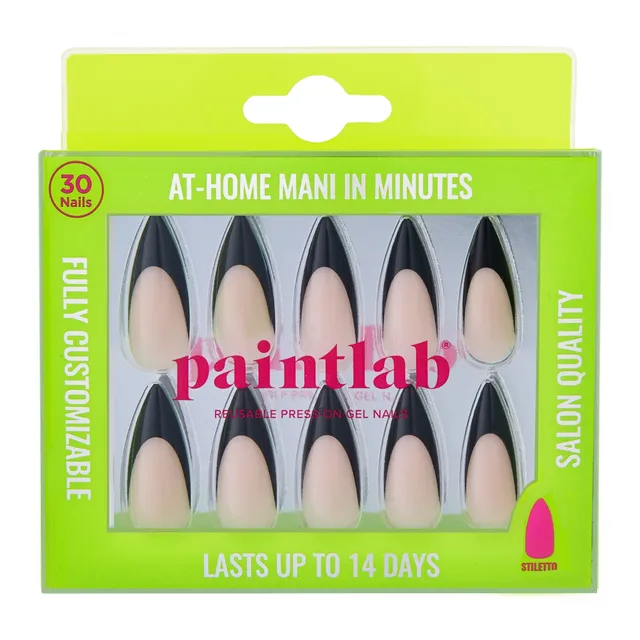 paintlab-black-stiletto-press-on-nails image 1