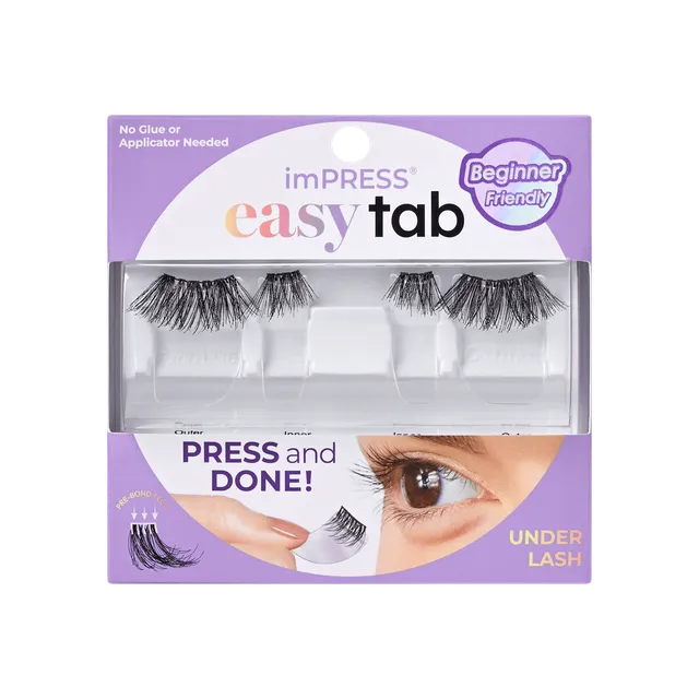 impress-falsies-easy-tab-pre-glued-false-eyelashes-demi-wispy-1-pair-half-lash-2 image 1
