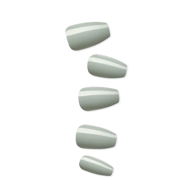 impress-color-no-glue-fake-press-on-nails-going-green-coffin-solid-green-medium- image 1