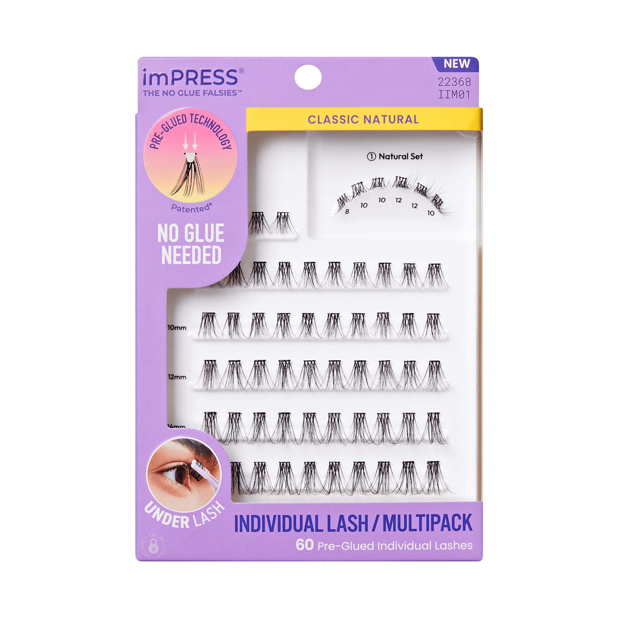 impress-falsies-pre-glued-individual-false-eyelashes-multipack-classic-natural-6 image 1