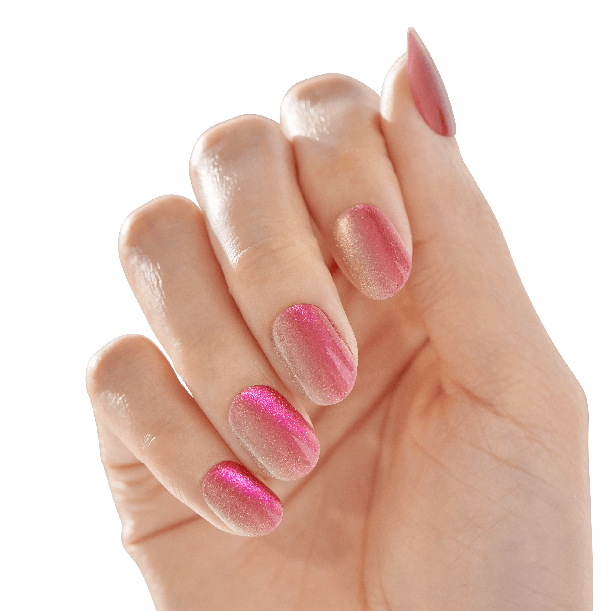 colorfx-by-impress-no-glue-fake-press-on-nails-walk-out-solid-pink-short-oval-ch image 3