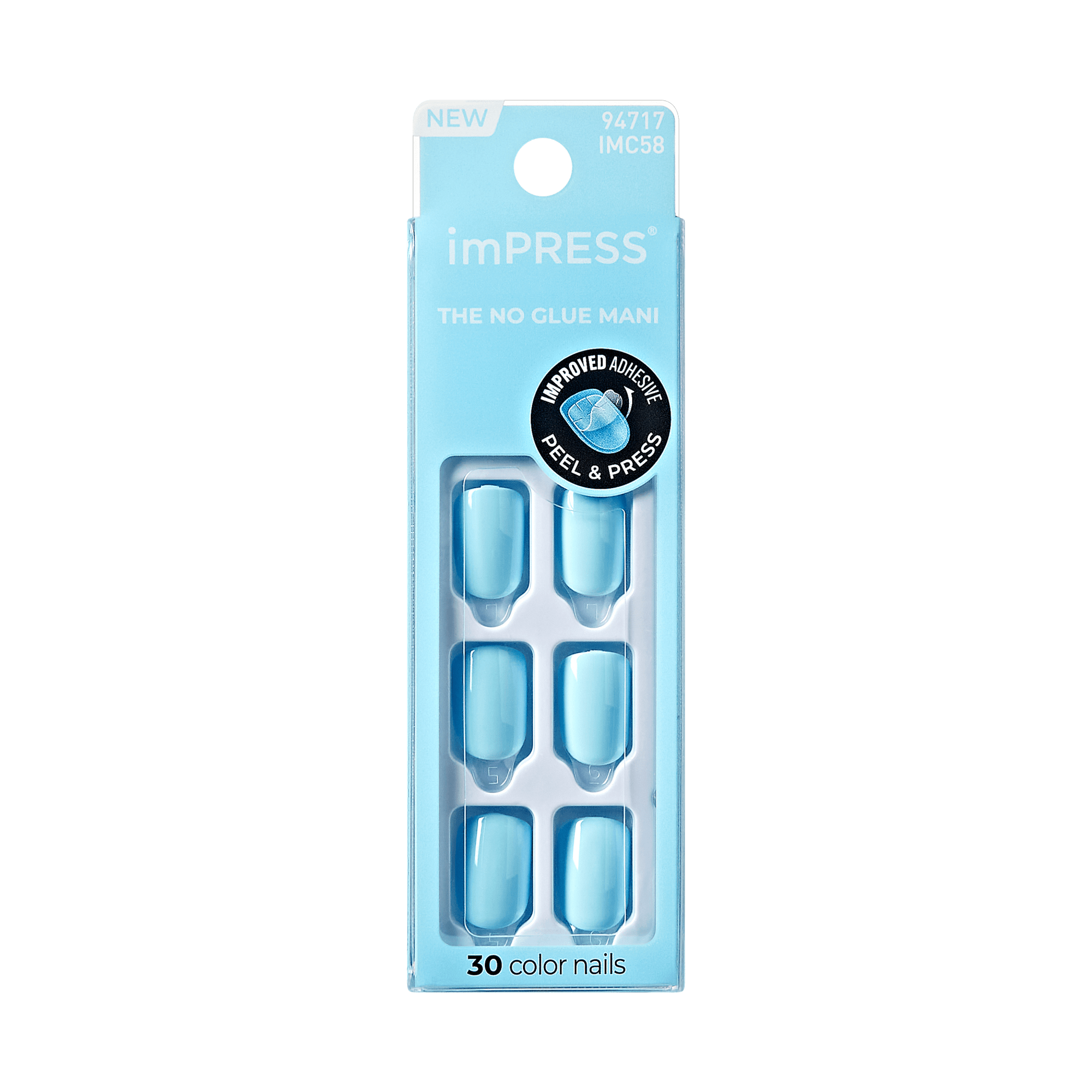 impress-color-quench-it-no-glue-press-on-nails-solid-blue-short-squoval image 5