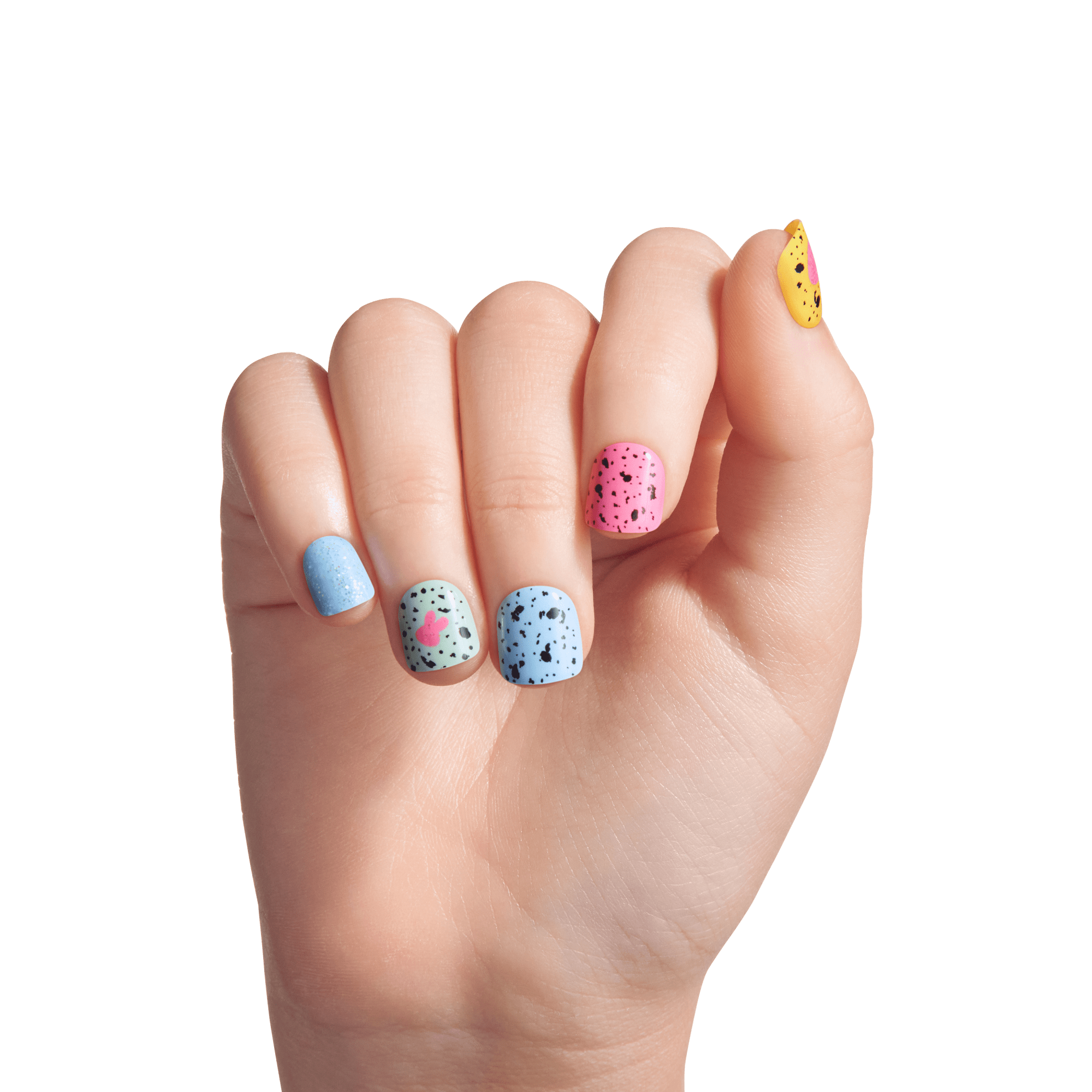 impress-kids-no-glue-fake-press-on-nails-fluffy-tails-design-multicolor-kids-squ image 3