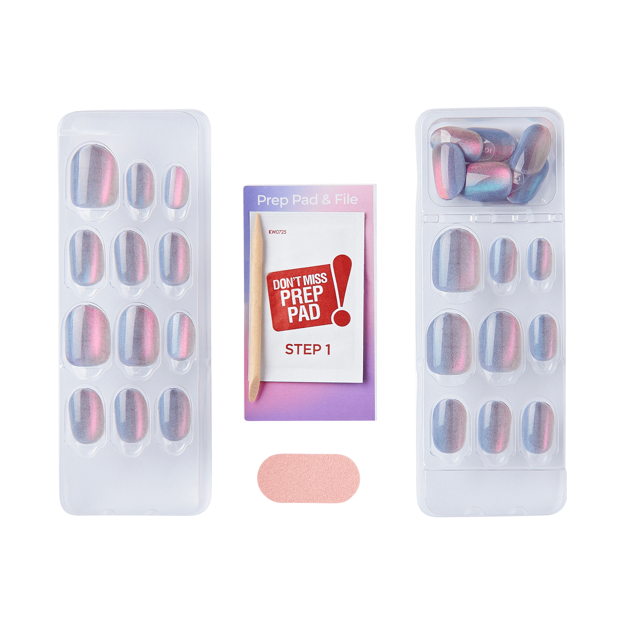 colorfx-by-impress-fly-up-no-glue-press-on-nails-silver-blue-short-oval-chrome image 4