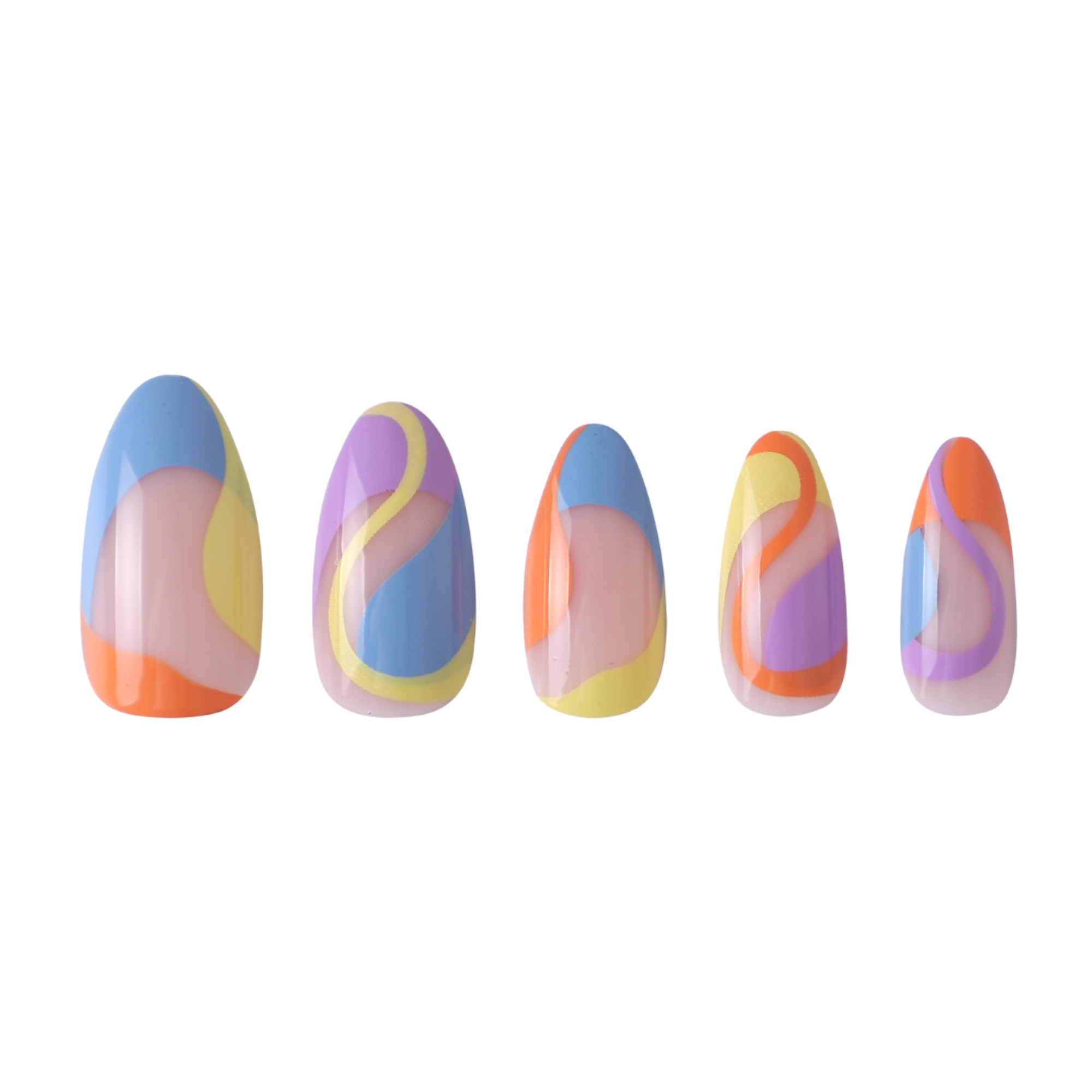 paintlab-melted-popsicle-almond-press-on-nails-summer-ombre-set image 3