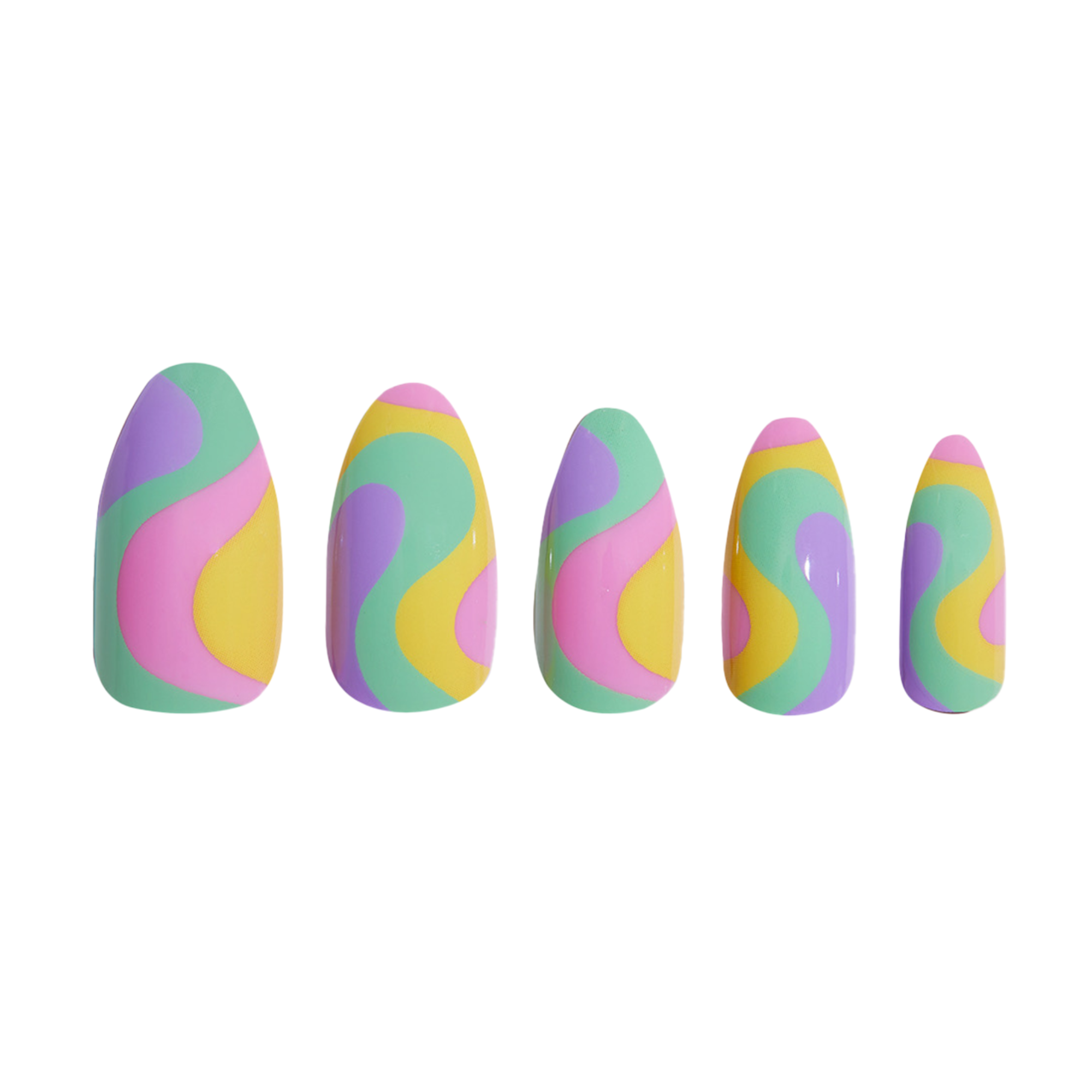 paintlab-swirly-tye-dye-almond-press-on-nails-psychedelic-art-nails image 3
