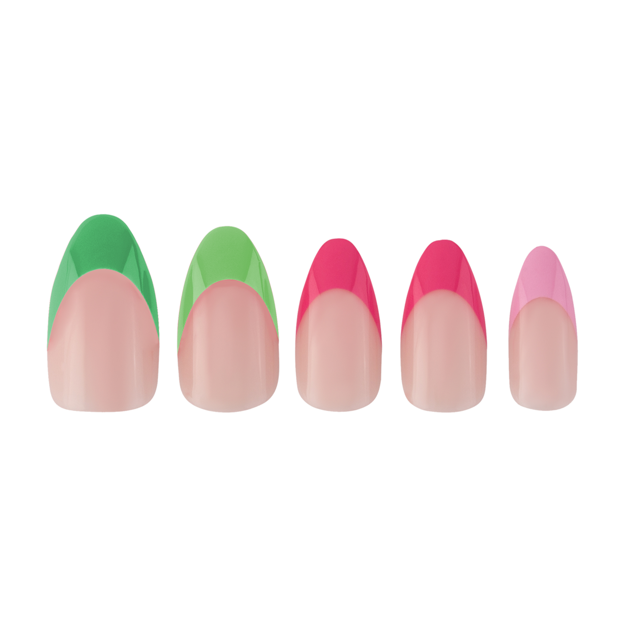 paintlab-multi-tips-almond-press-on-nails-playful-colorful-french-tips-set image 3