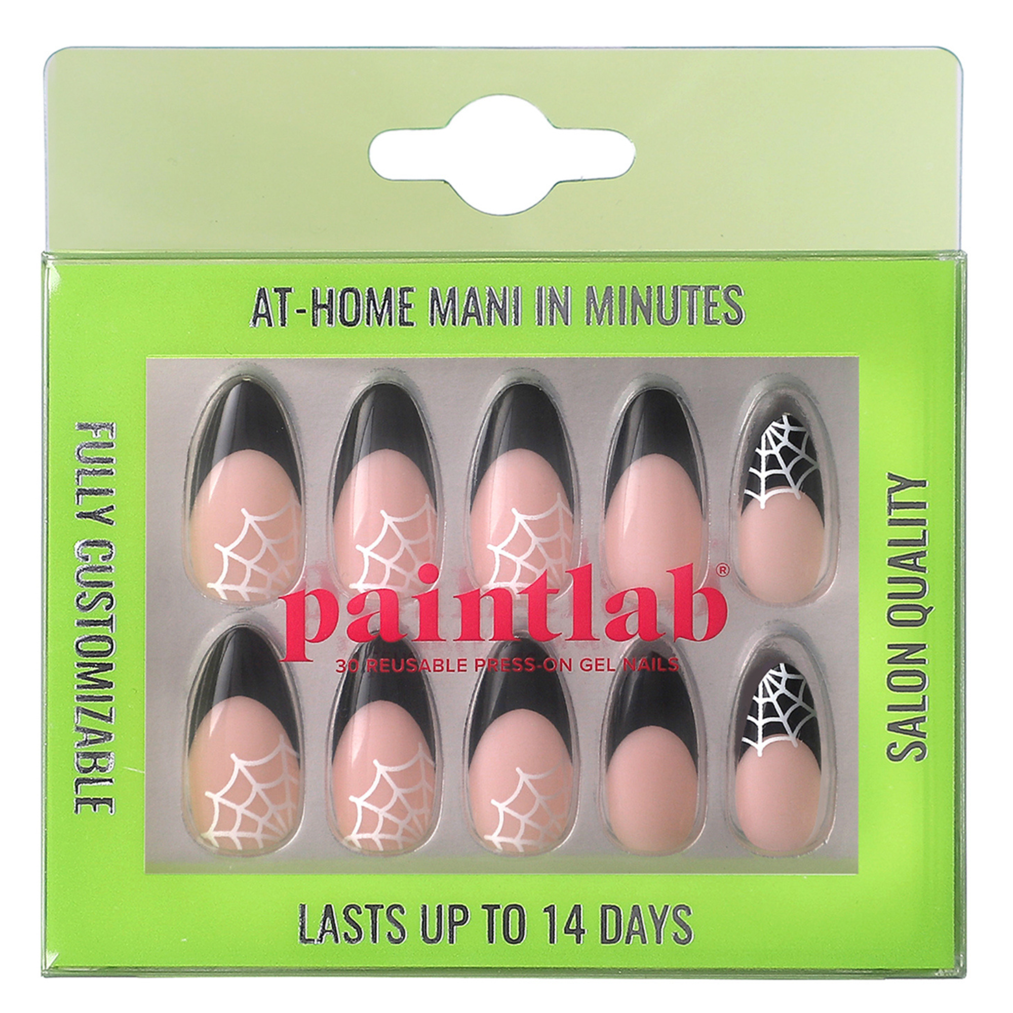 paintlab-spooky-spider-halloween-almond-press-on-nails image 1