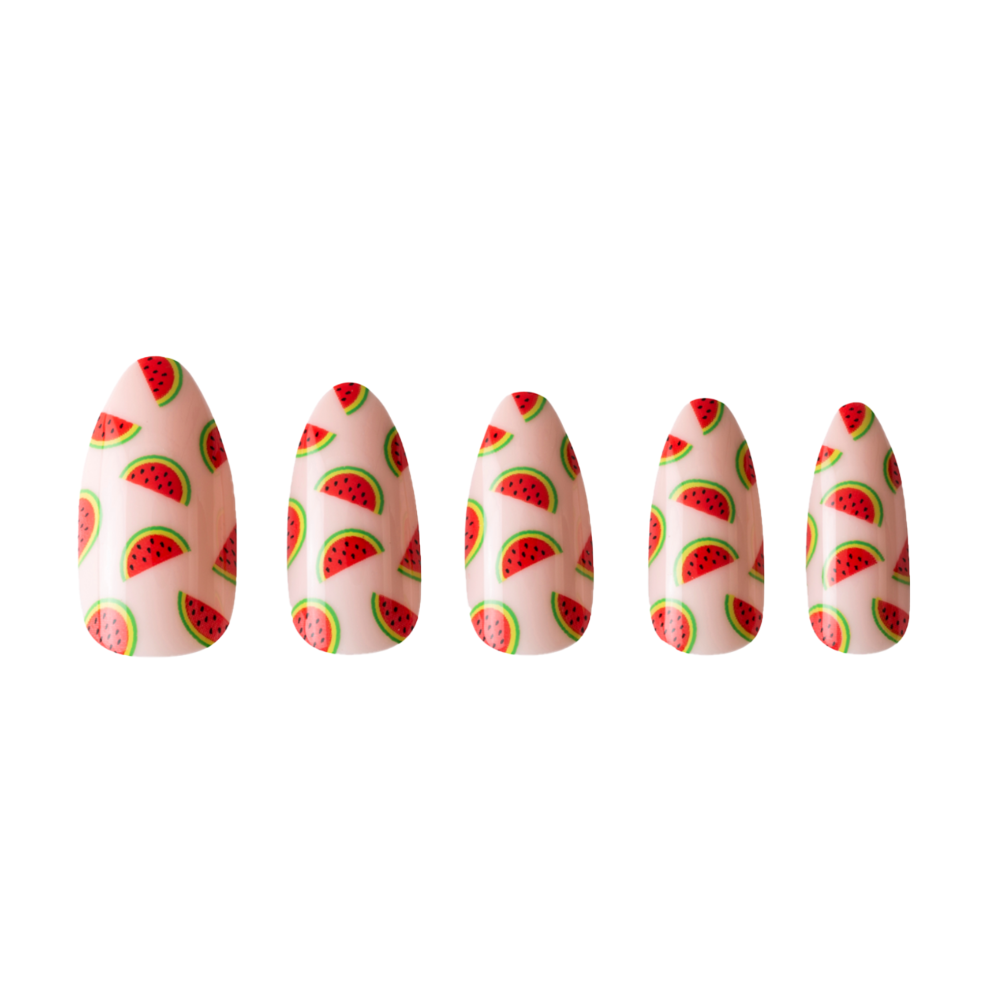 paintlab-one-in-a-melon-almond-press-on-nails-watermelon-summer-design image 3