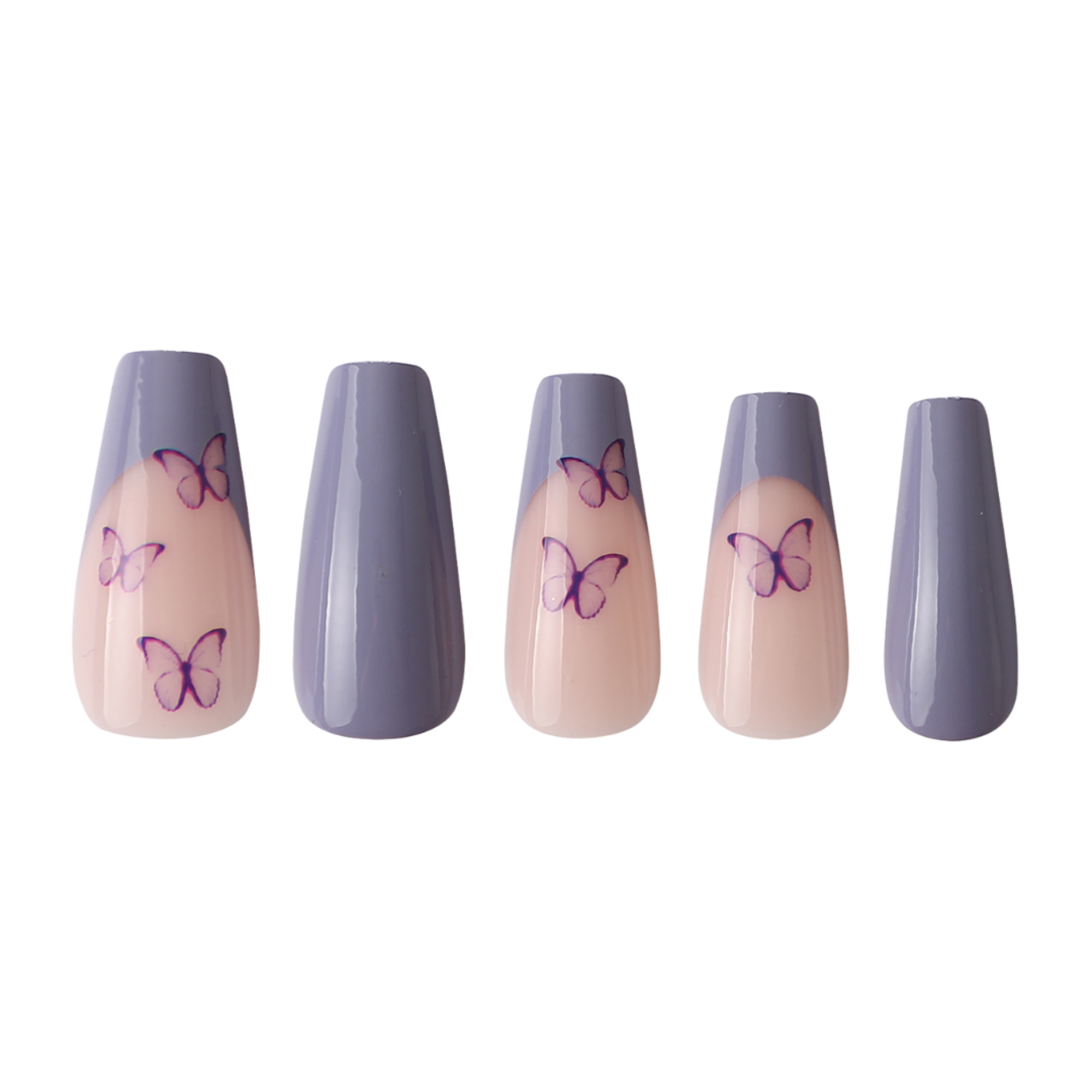 paintlab-lavender-butterfly-coffin-sleek-press-on-nails image 3