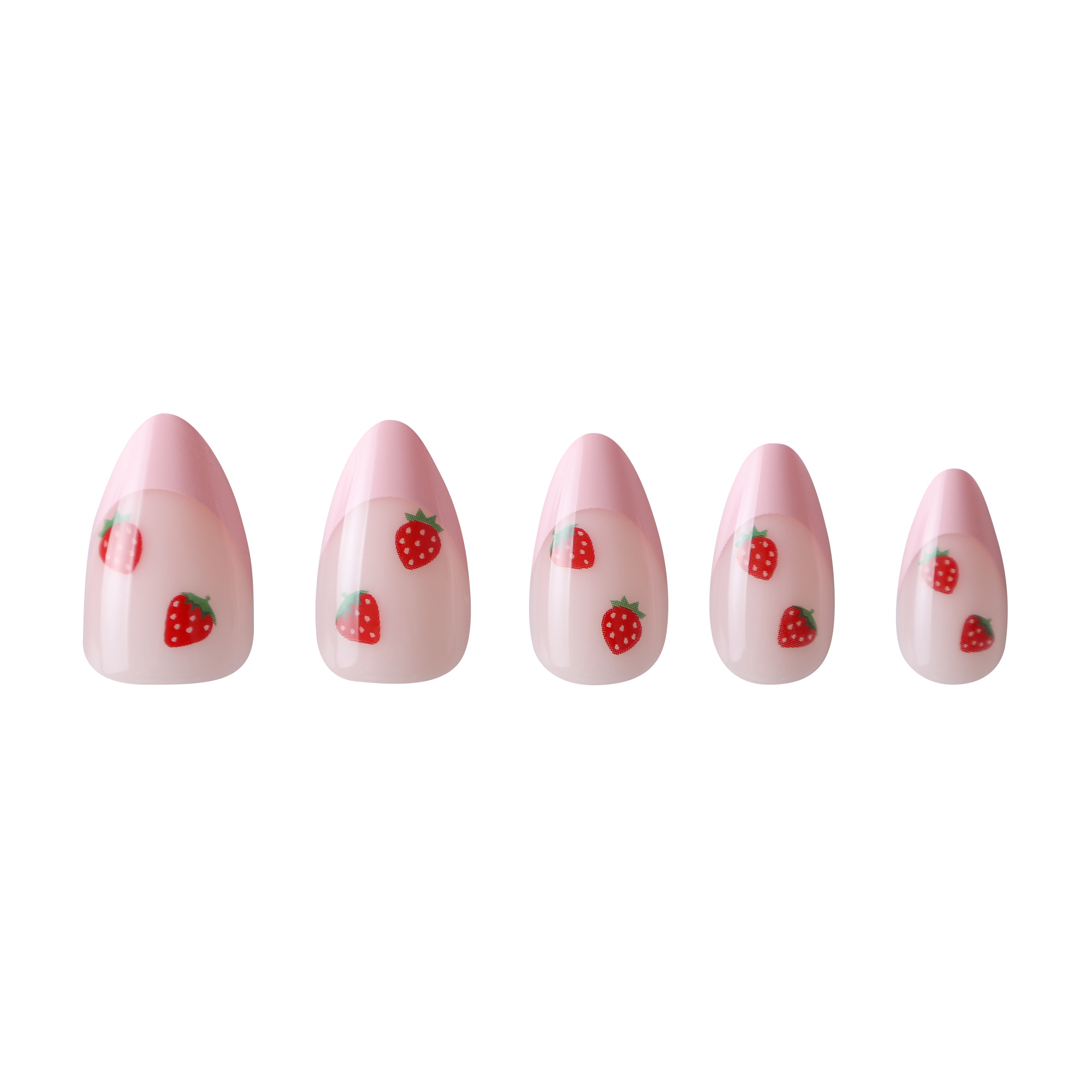paintlab-pink-strawberry-short-almond-press-on-nails image 3