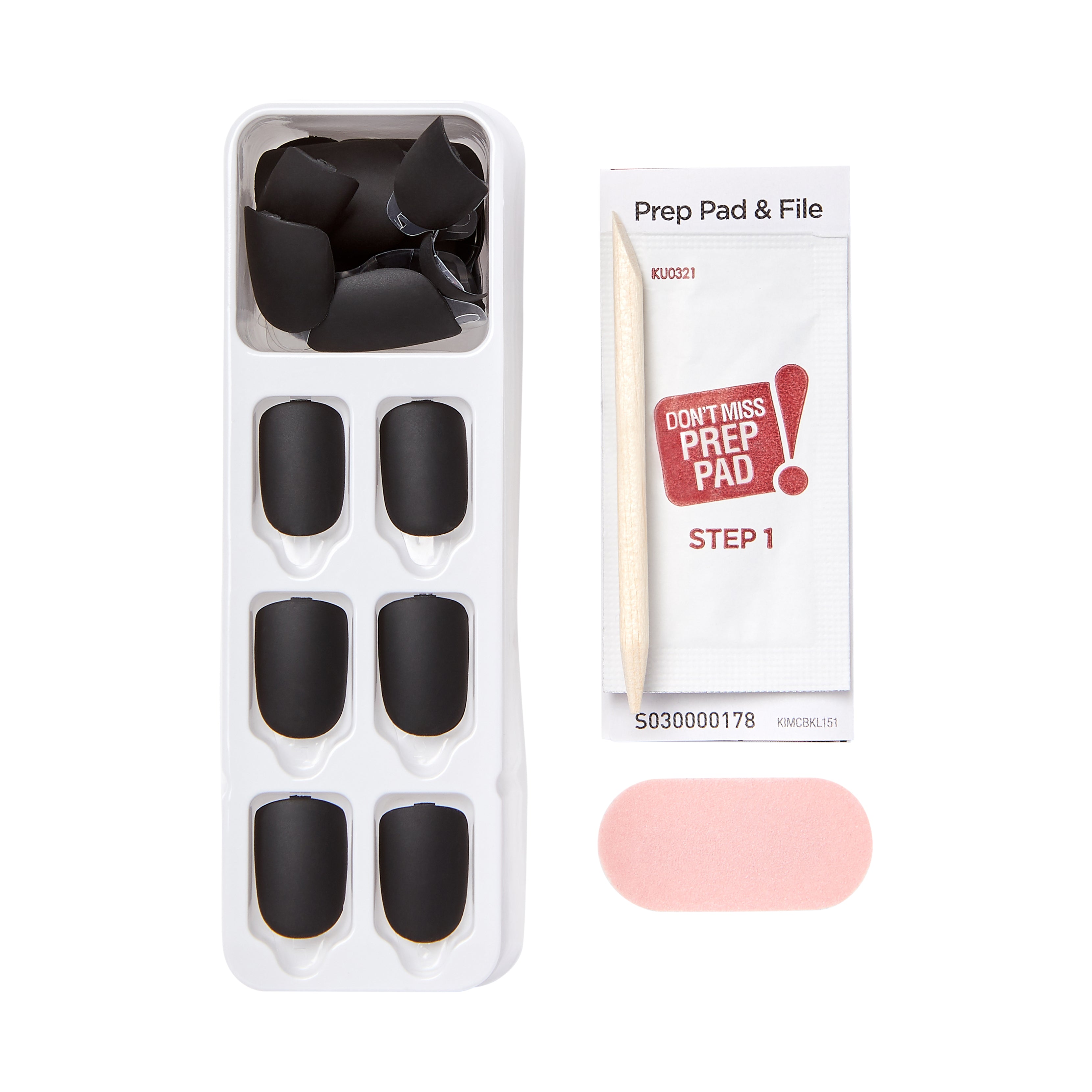impress-color-no-glue-press-on-nails-on-the-road-solid-black-short-squoval image 3