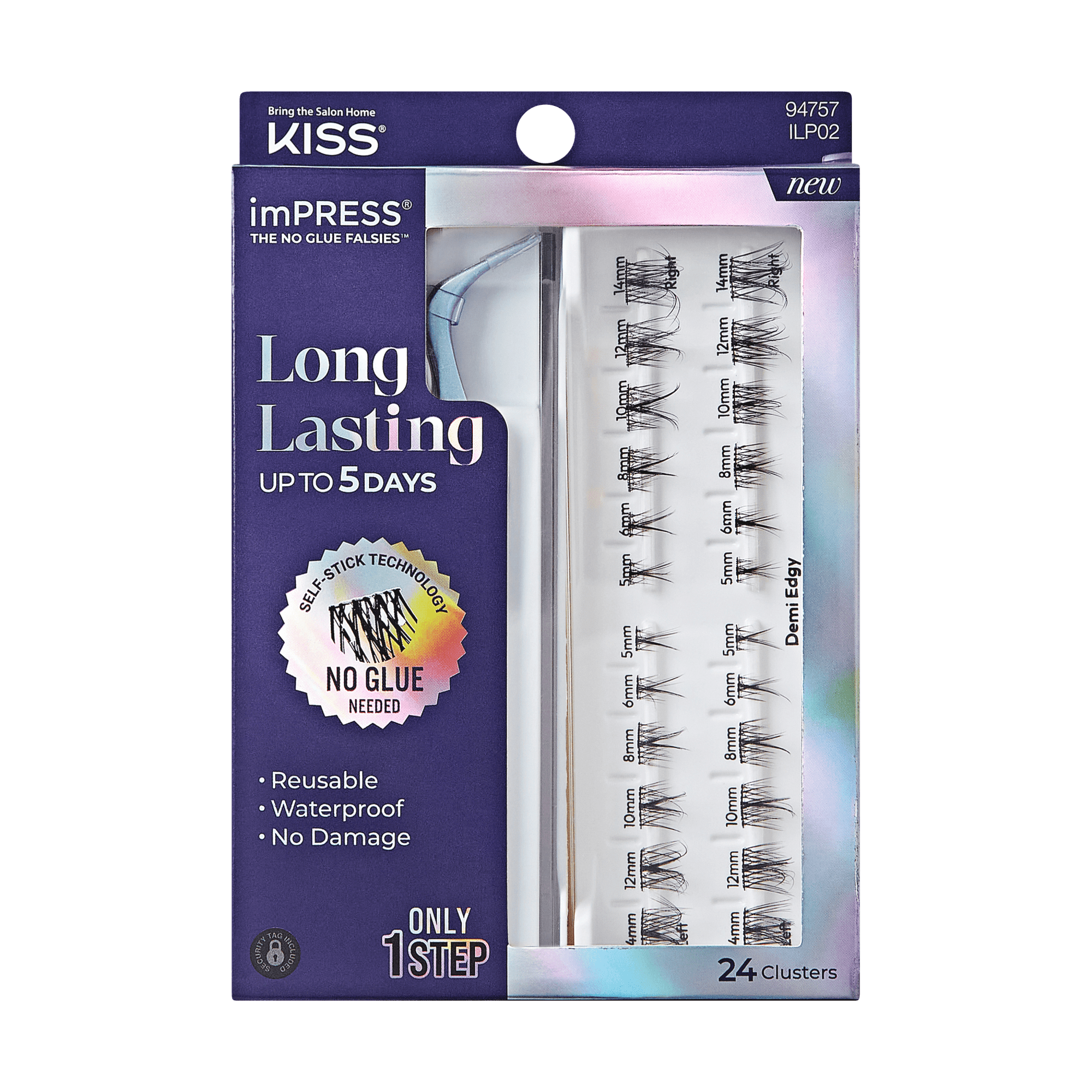 impress-falsies-demi-edgy-pre-glued-false-eyelashes-starter-kit-24-lash-clusters image 1