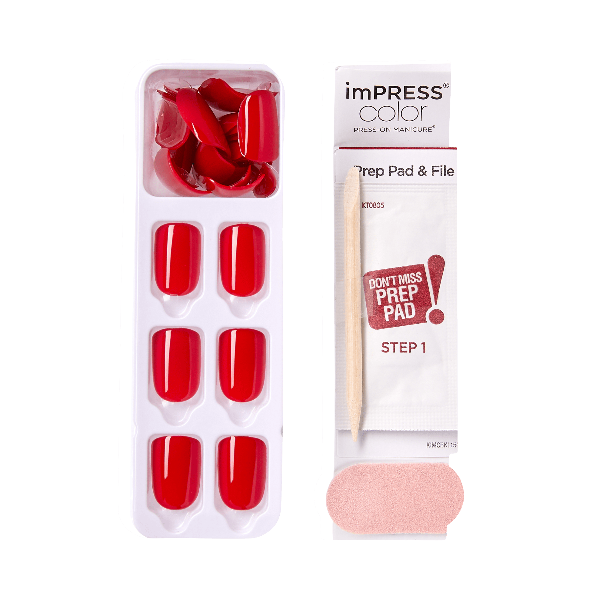 impress-color-no-glue-fake-press-on-nails-reddy-or-not-solid-red-short-squoval-3 image 4