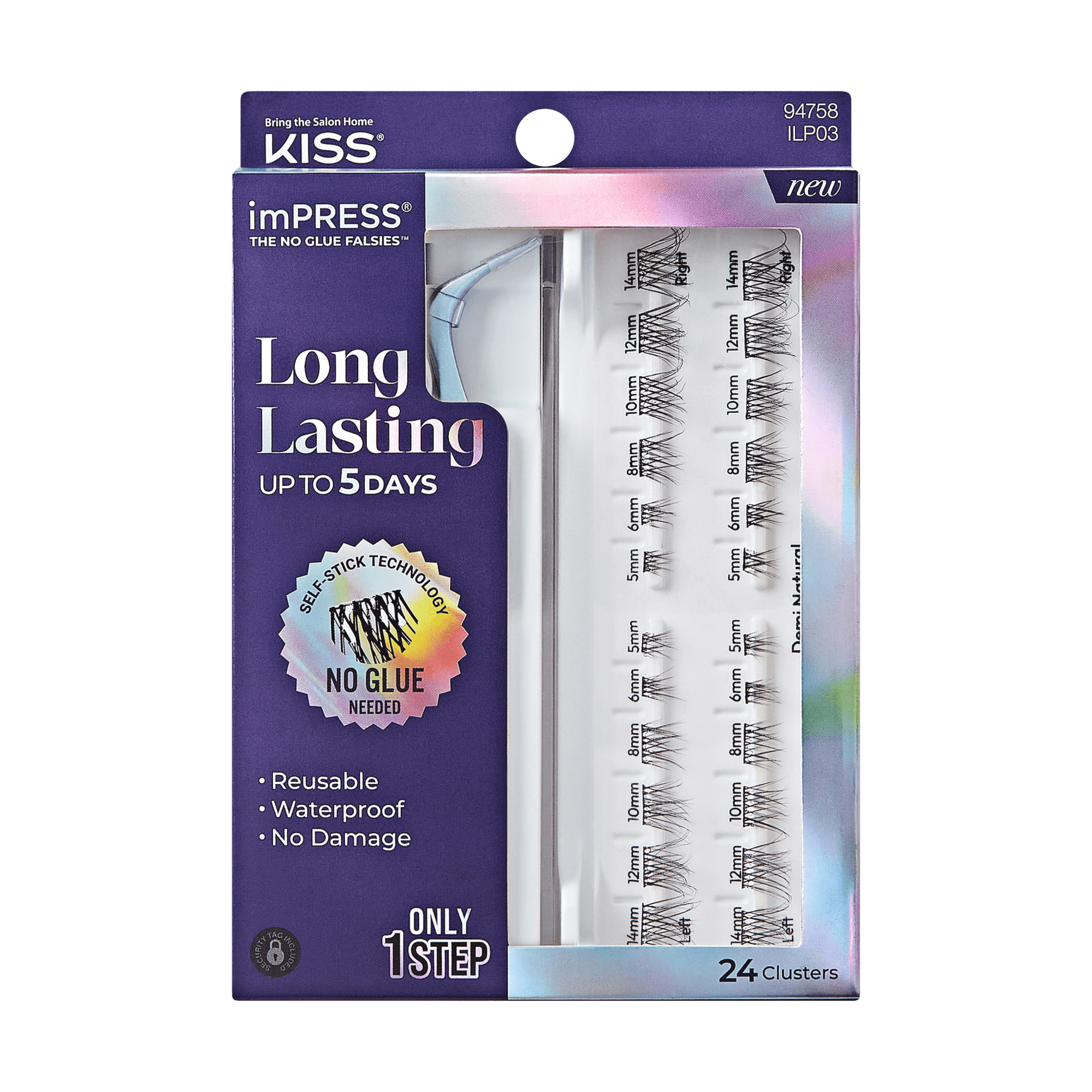 impress-demi-natural-long-lasting-pre-glued-false-eyelashes-starter-kit-24-clust image 1