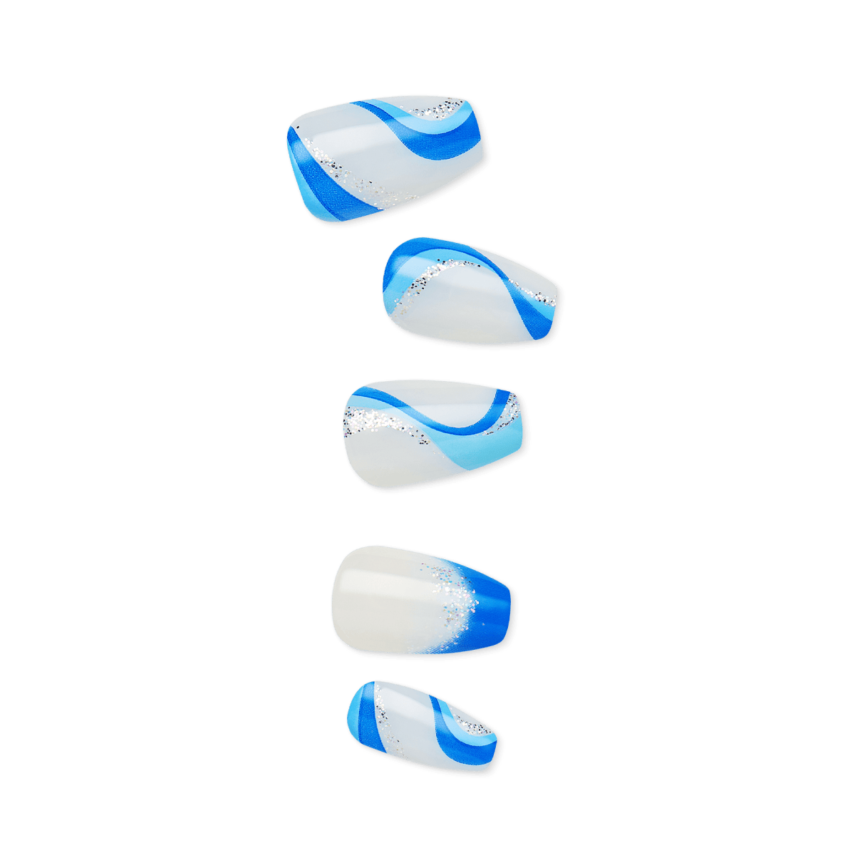 impress-design-no-glue-fake-press-on-nails-mesmerize-blue-french-design-medium-c image 1