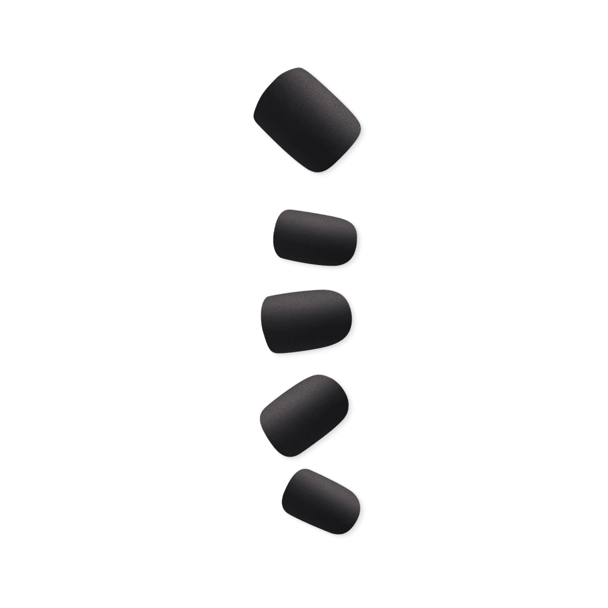 impress-color-no-glue-press-on-nails-on-the-road-solid-black-short-squoval image 1