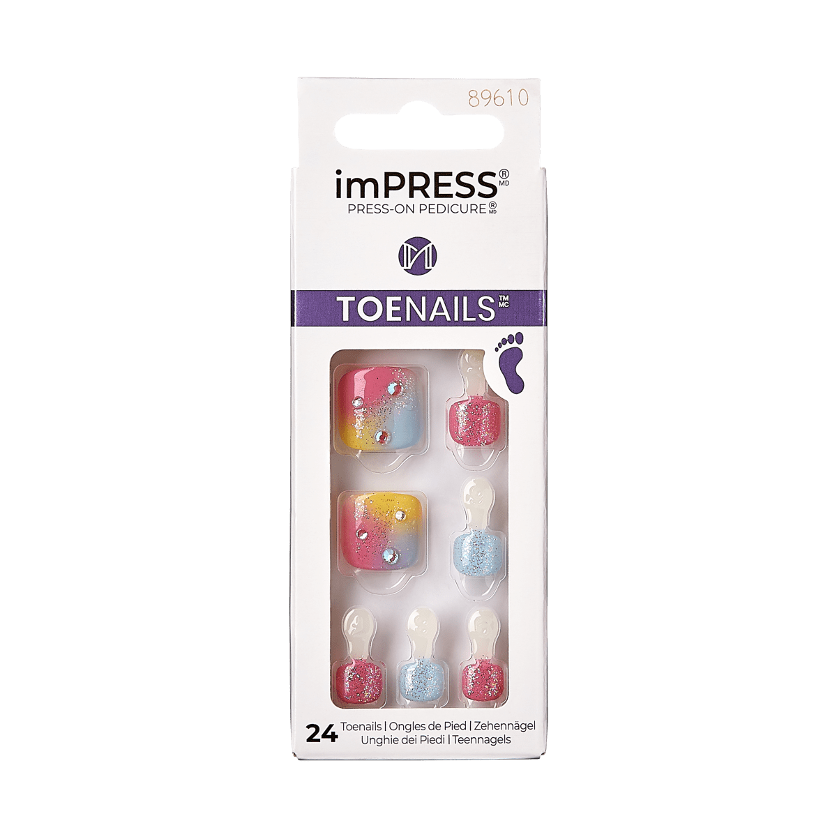 impress-better-days-no-glue-press-on-toenails-3d-jewel-multicolor-short-square-p image 3