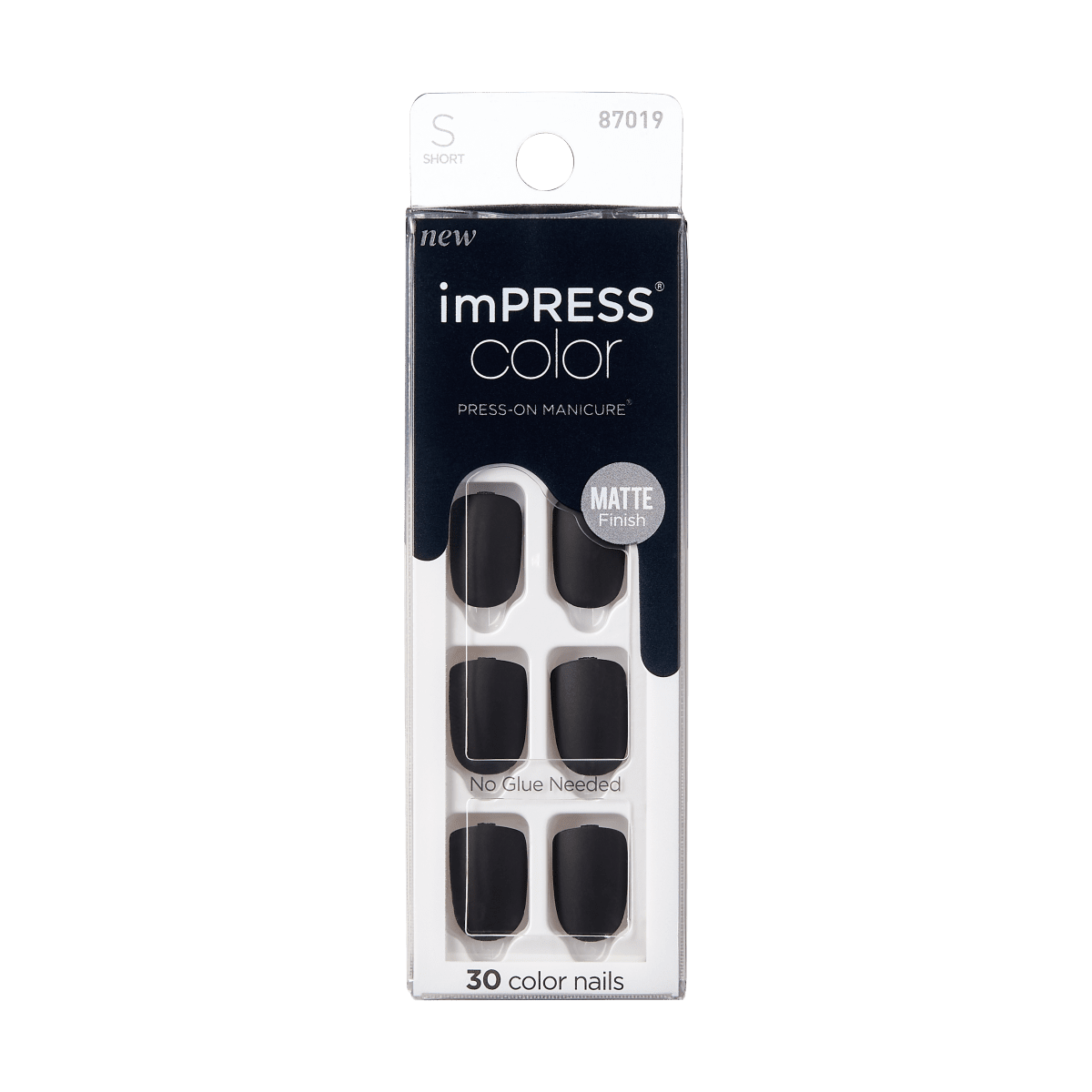 impress-color-no-glue-press-on-nails-on-the-road-solid-black-short-squoval image 4