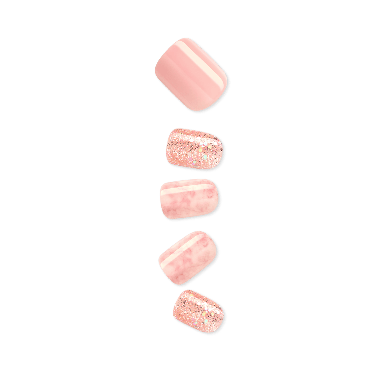 impress-design-no-glue-fake-press-on-nails-wide-fit-just-a-dream-pink-short-wide image 1
