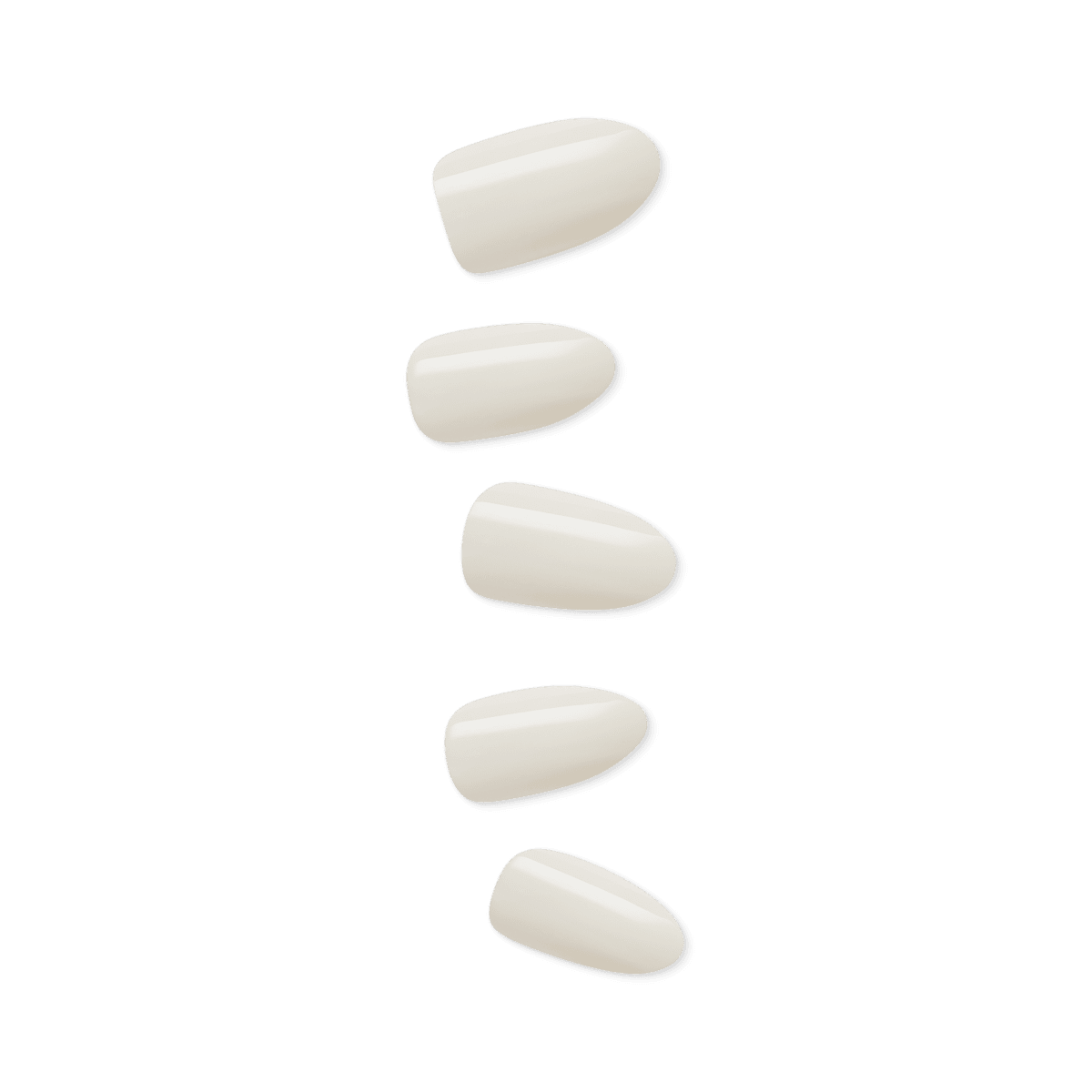 impress-color-no-glue-press-on-nails-ballroom-solid-white-medium-almond-manicure image 1