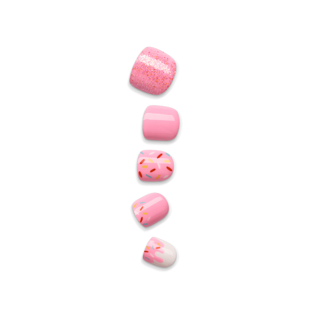 impress-kids-super-duper-no-glue-press-on-nails-pink-design-short-squoval-safe-f image 1