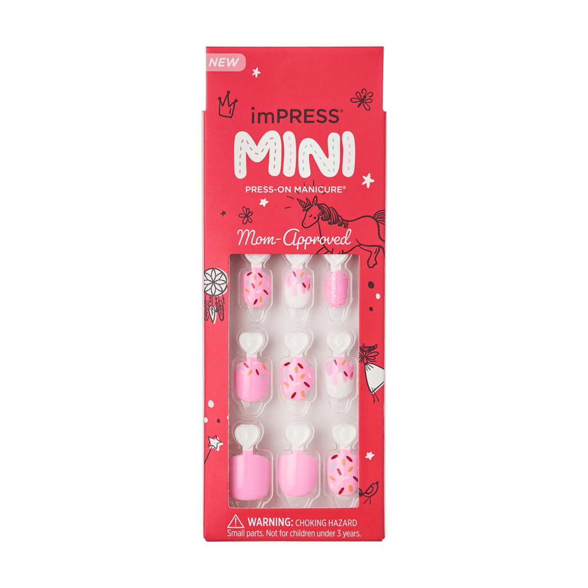 impress-kids-super-duper-no-glue-press-on-nails-pink-design-short-squoval-safe-f image 3