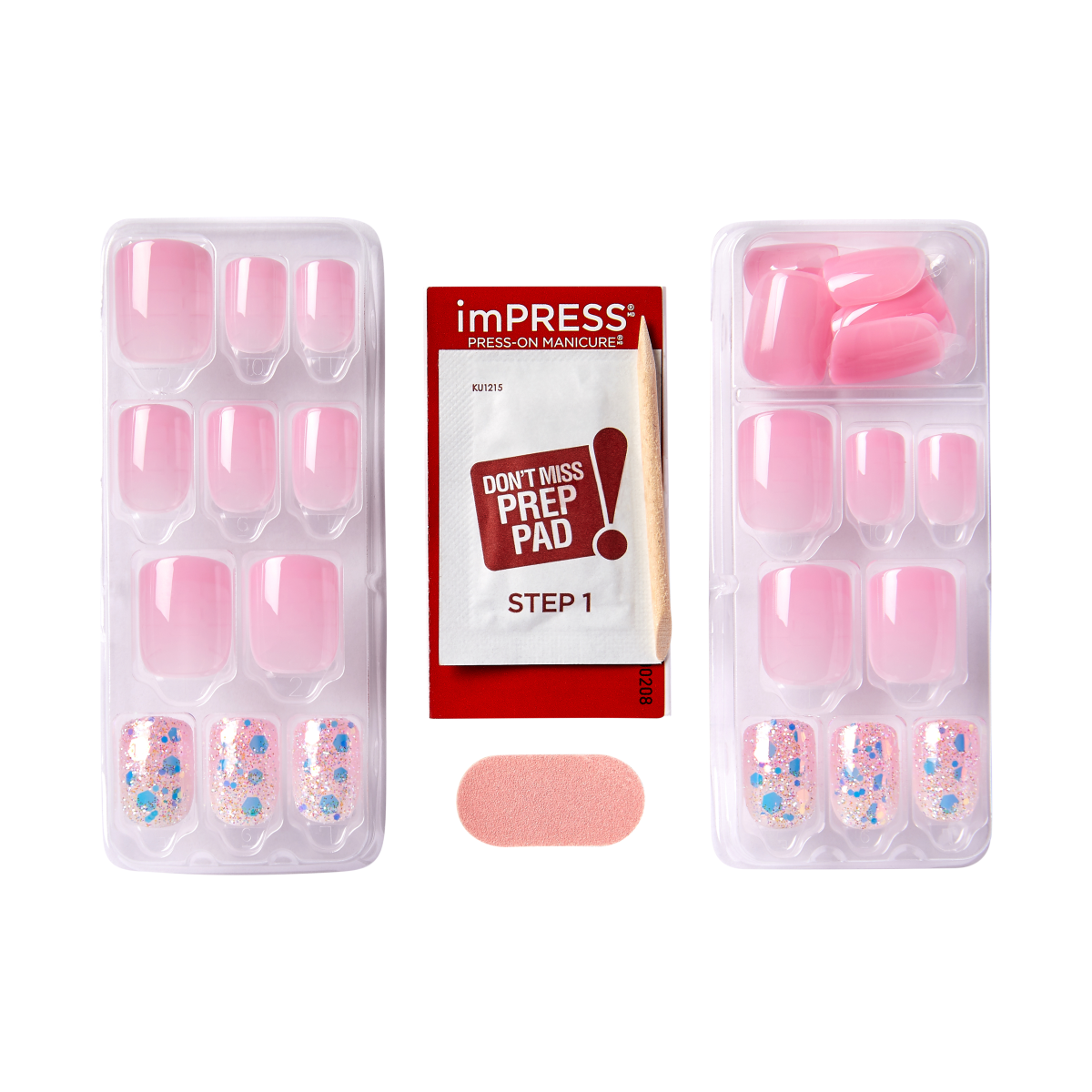 impress-design-dream-it-up-no-glue-press-on-nails-wide-fit-short-pink-pattern image 4