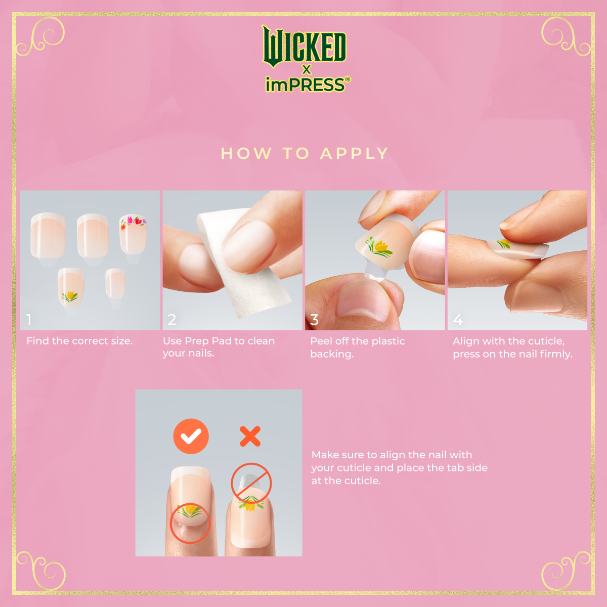 wicked-x-impress-beautifical-press-on-nails-design-white-medium-oval-manicure image 7