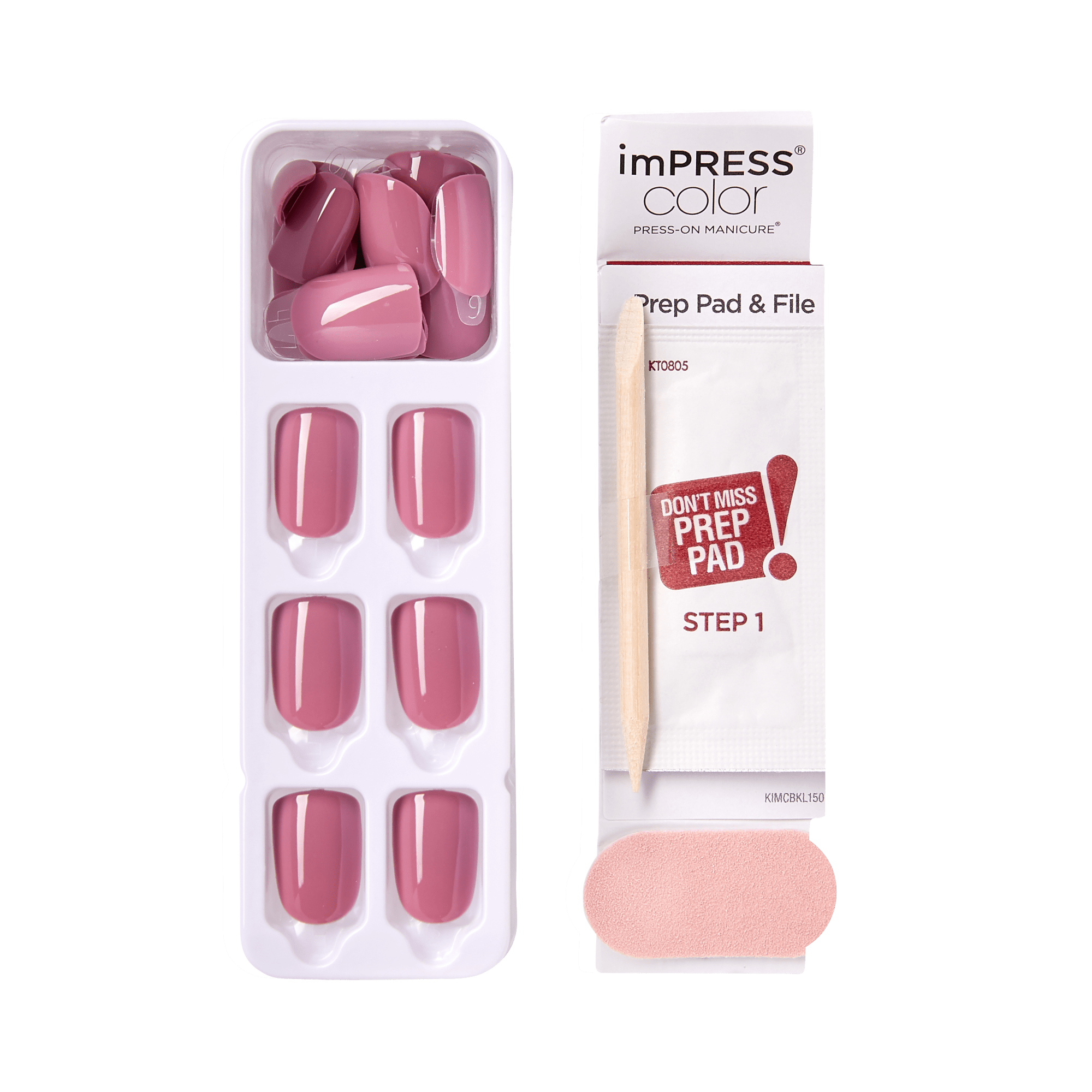 impress-color-no-glue-press-on-nails-petal-pink-solid-short-squoval-30-count image 4