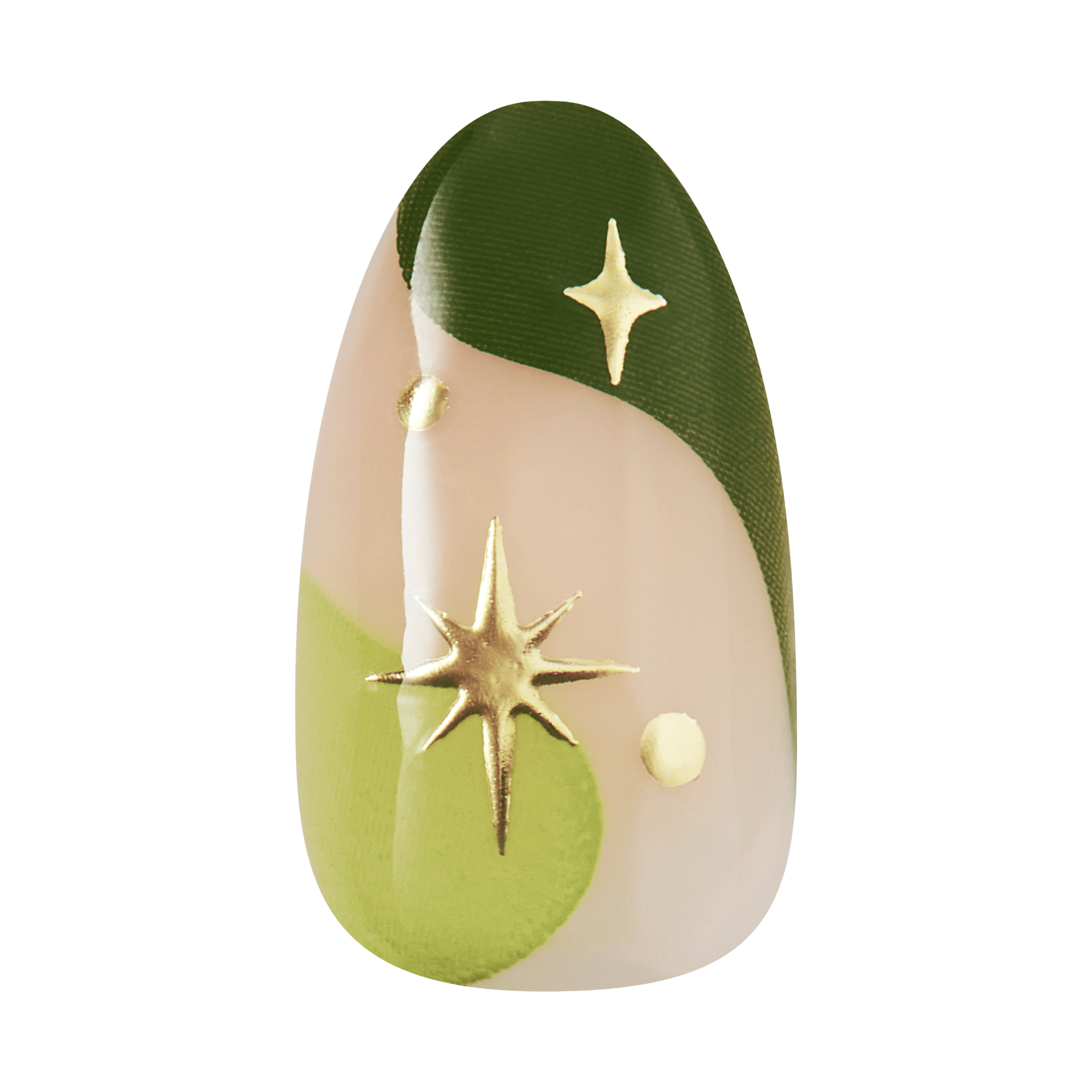 impress-shining-no-glue-press-on-nails-3d-jewel-design-green-almond-medium-manic image 5