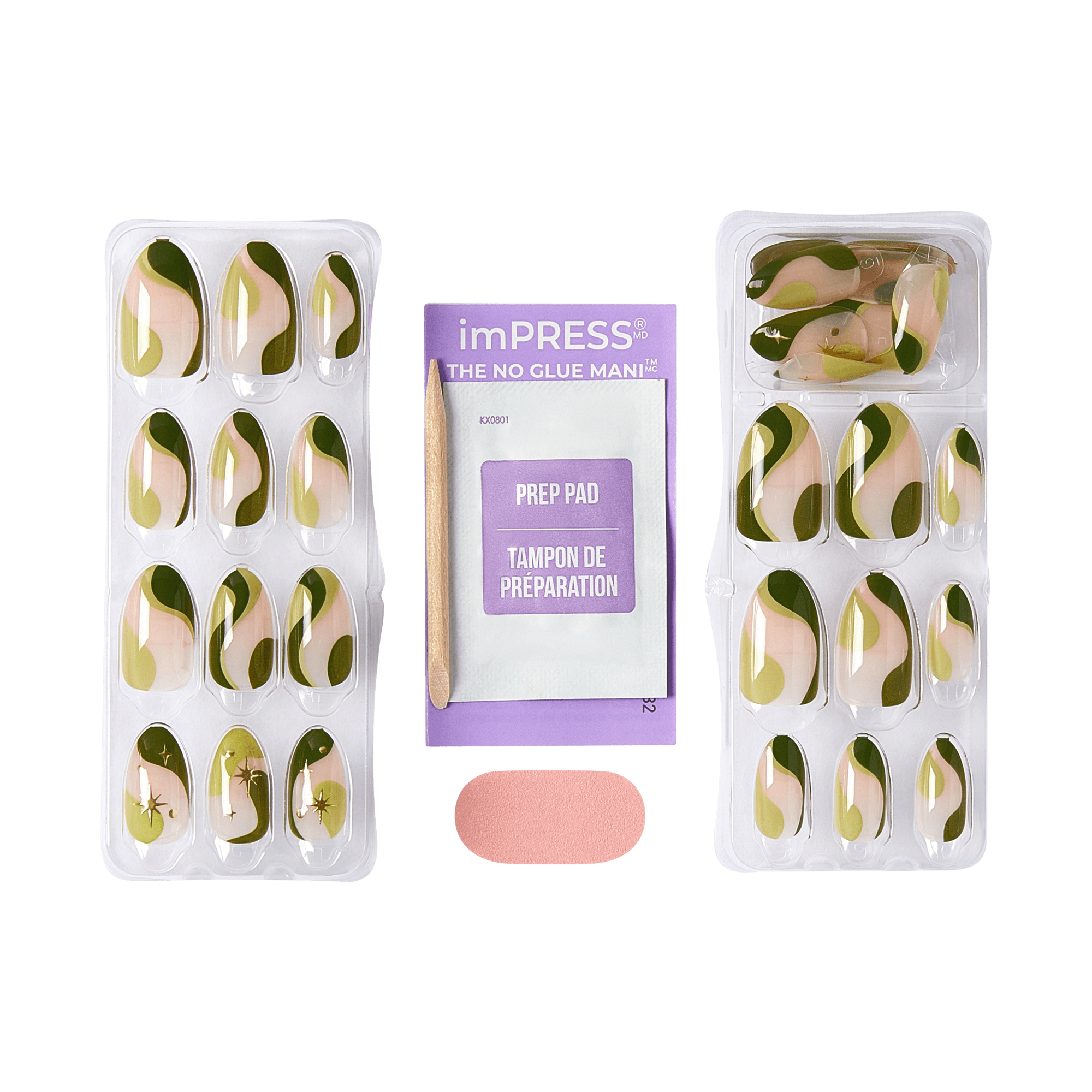 impress-shining-no-glue-press-on-nails-3d-jewel-design-green-almond-medium-manic image 4