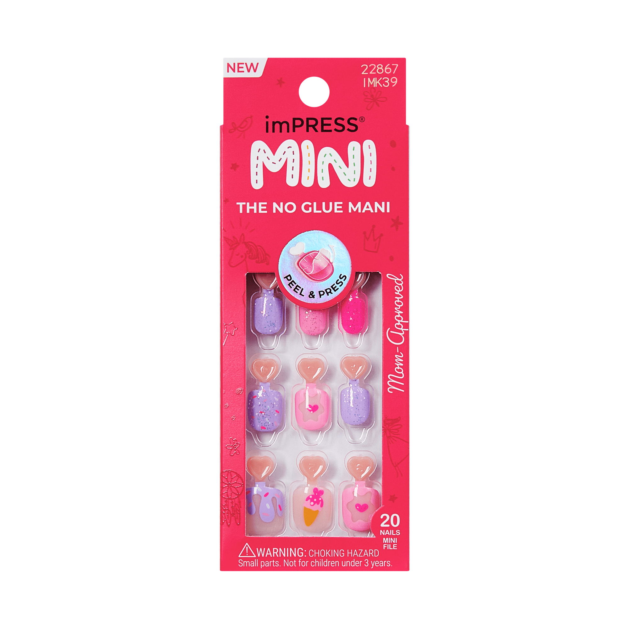 impress-kids-no-glue-fake-press-on-nails-fairy-sparkle-multicolor-kids-squoval-2 image 5