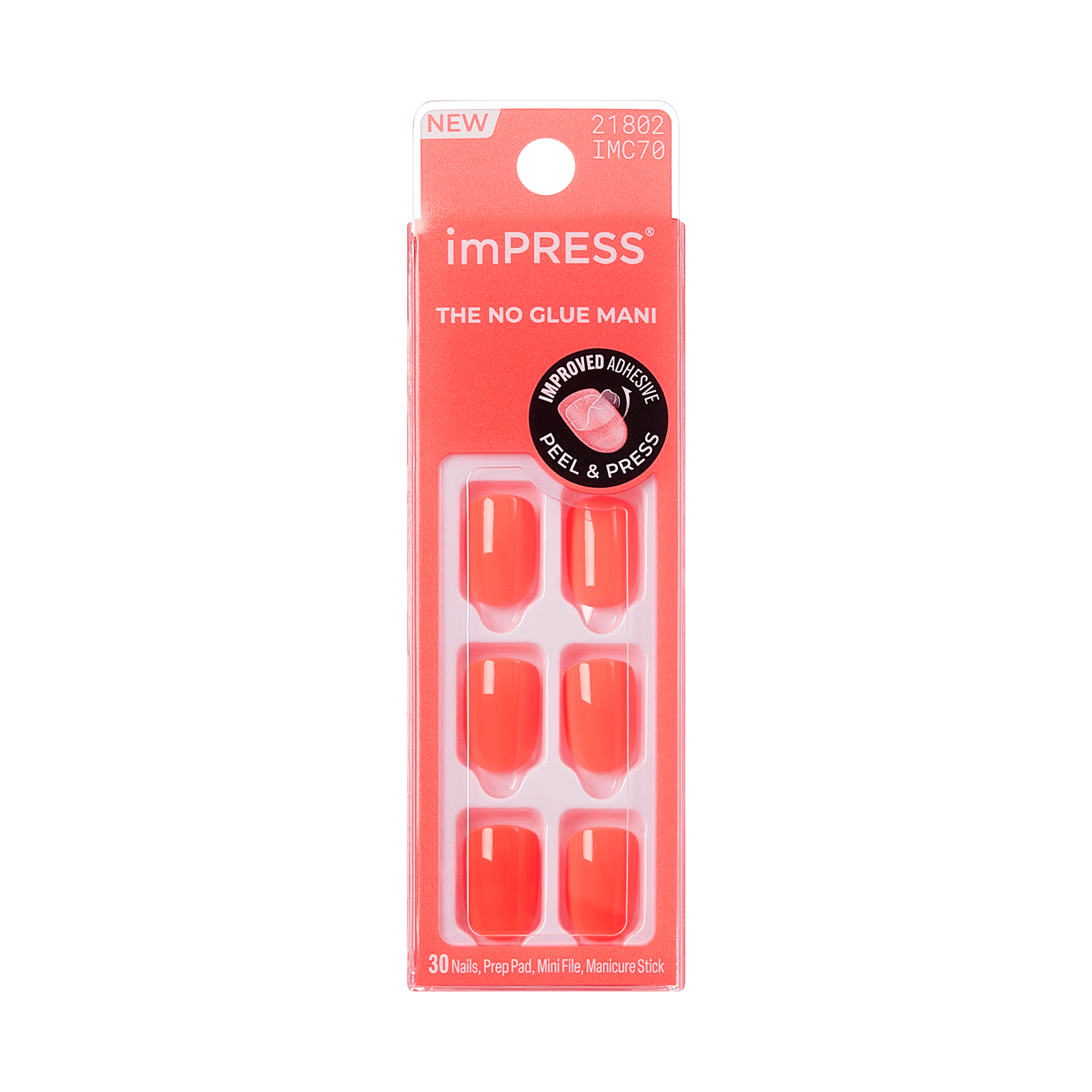 impress-color-no-glue-fake-press-on-nails-happier-vibes-solid-orange-short-squov image 8