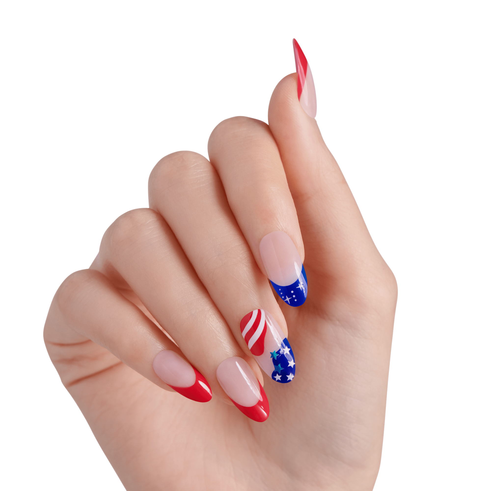 impress-forever-fling-no-glue-press-on-nails-french-design-multicolor-medium-alm image 4