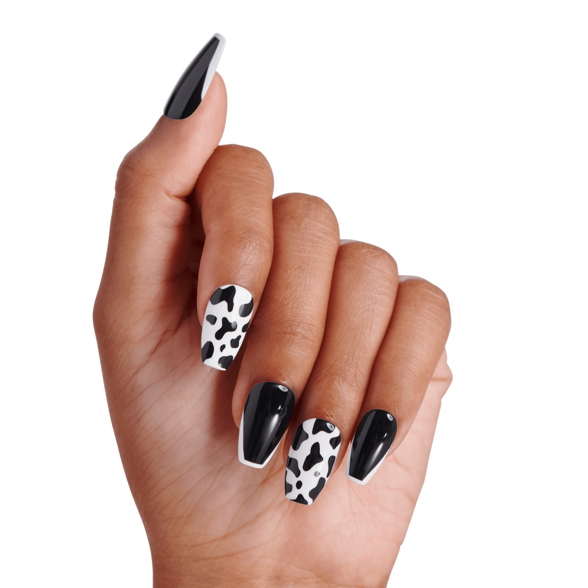 impress-design-no-glue-press-on-nails-like-a-star-black-medium-coffin-30-nails image 3