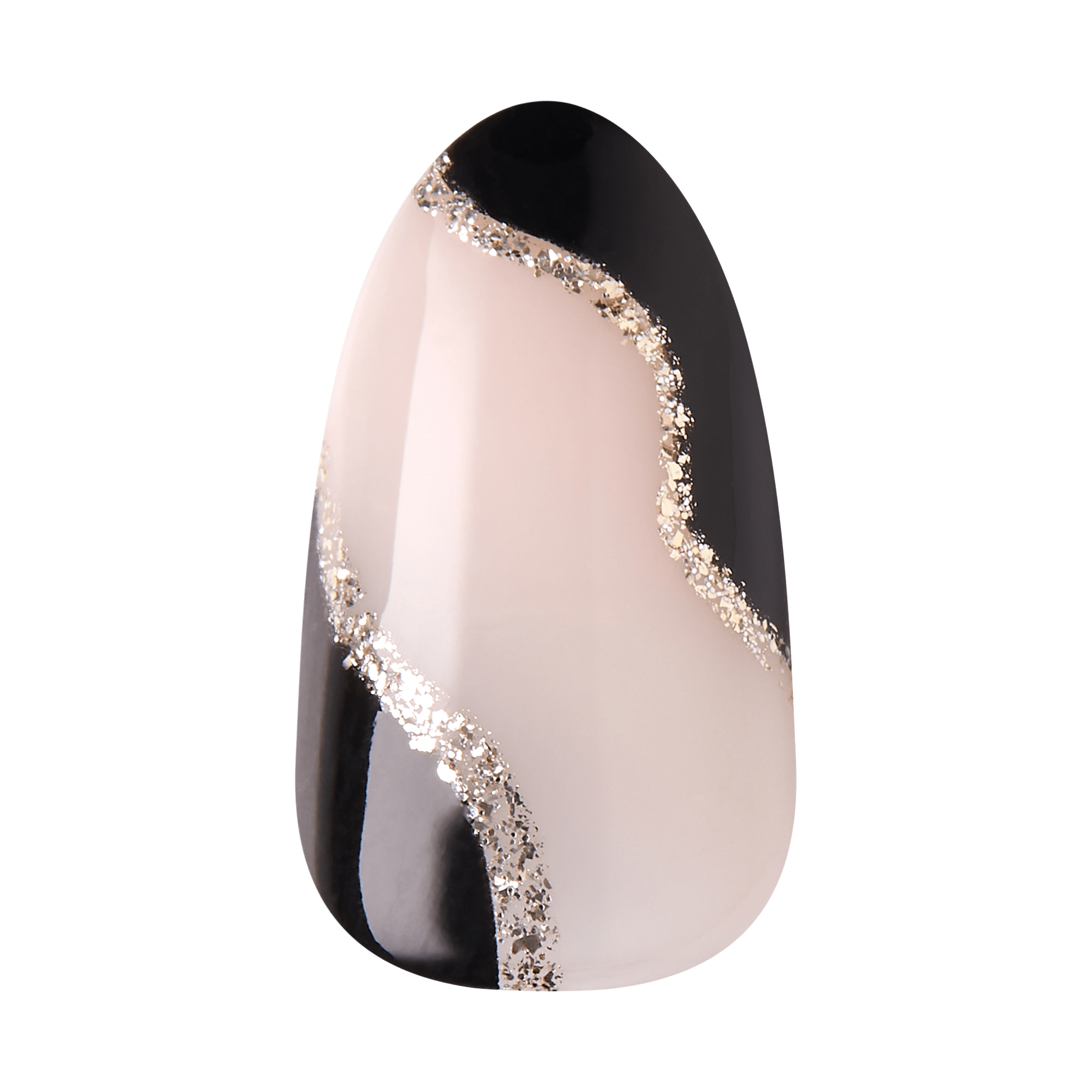impress-french-no-glue-fake-press-on-nails-illusion-black-medium-almond-french-m image 5