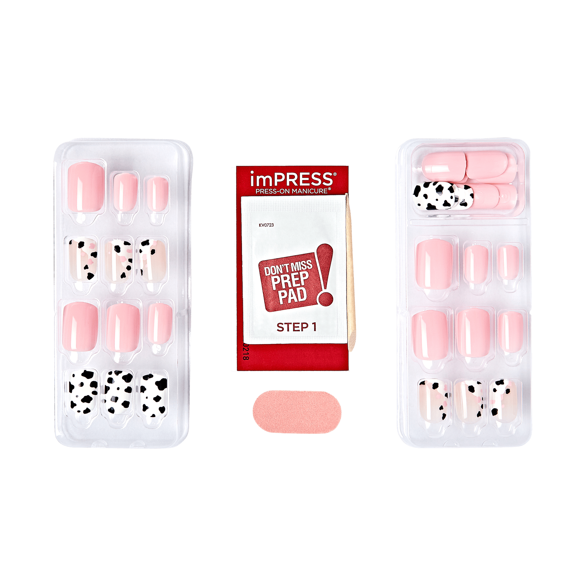 impress-design-no-glue-fake-press-on-nails-one-chance-design-pink-short-squoval- image 5