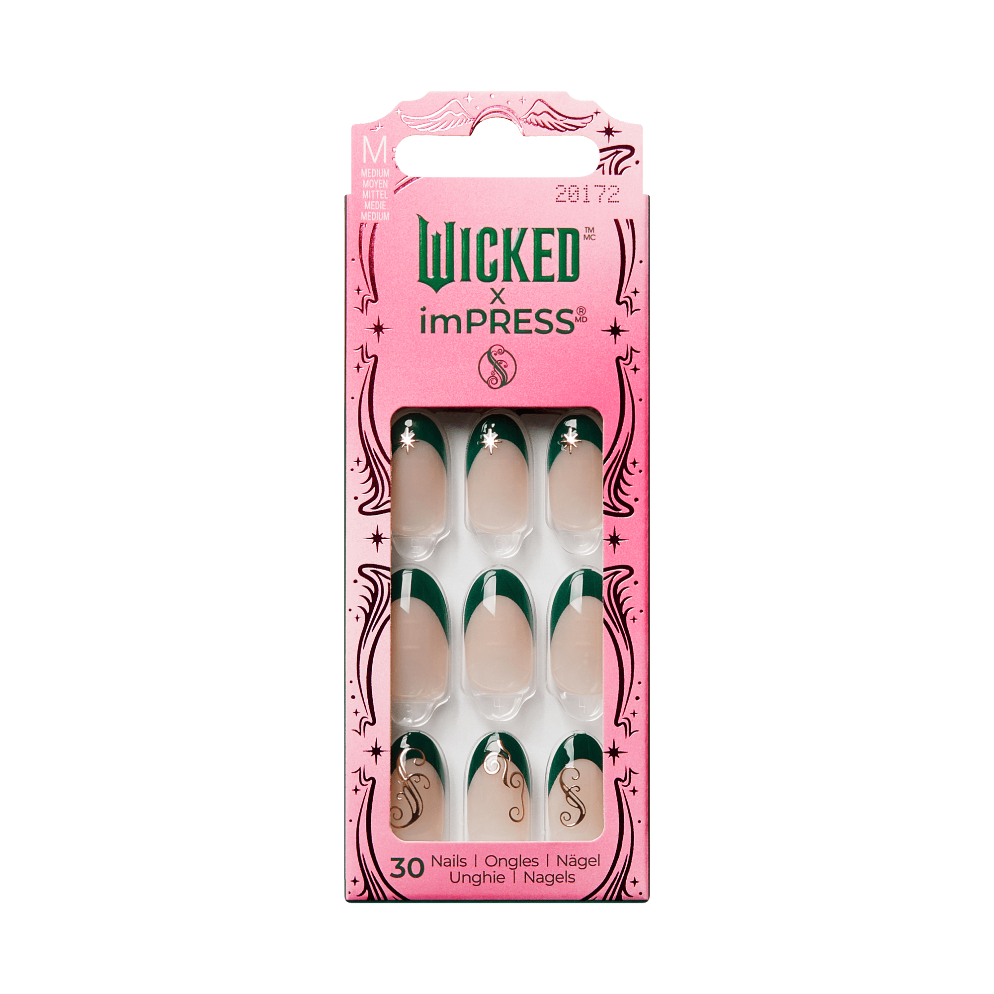 impress-wicked-x-impress-always-been-green-press-on-nails-green-french-tip-mediu image 6